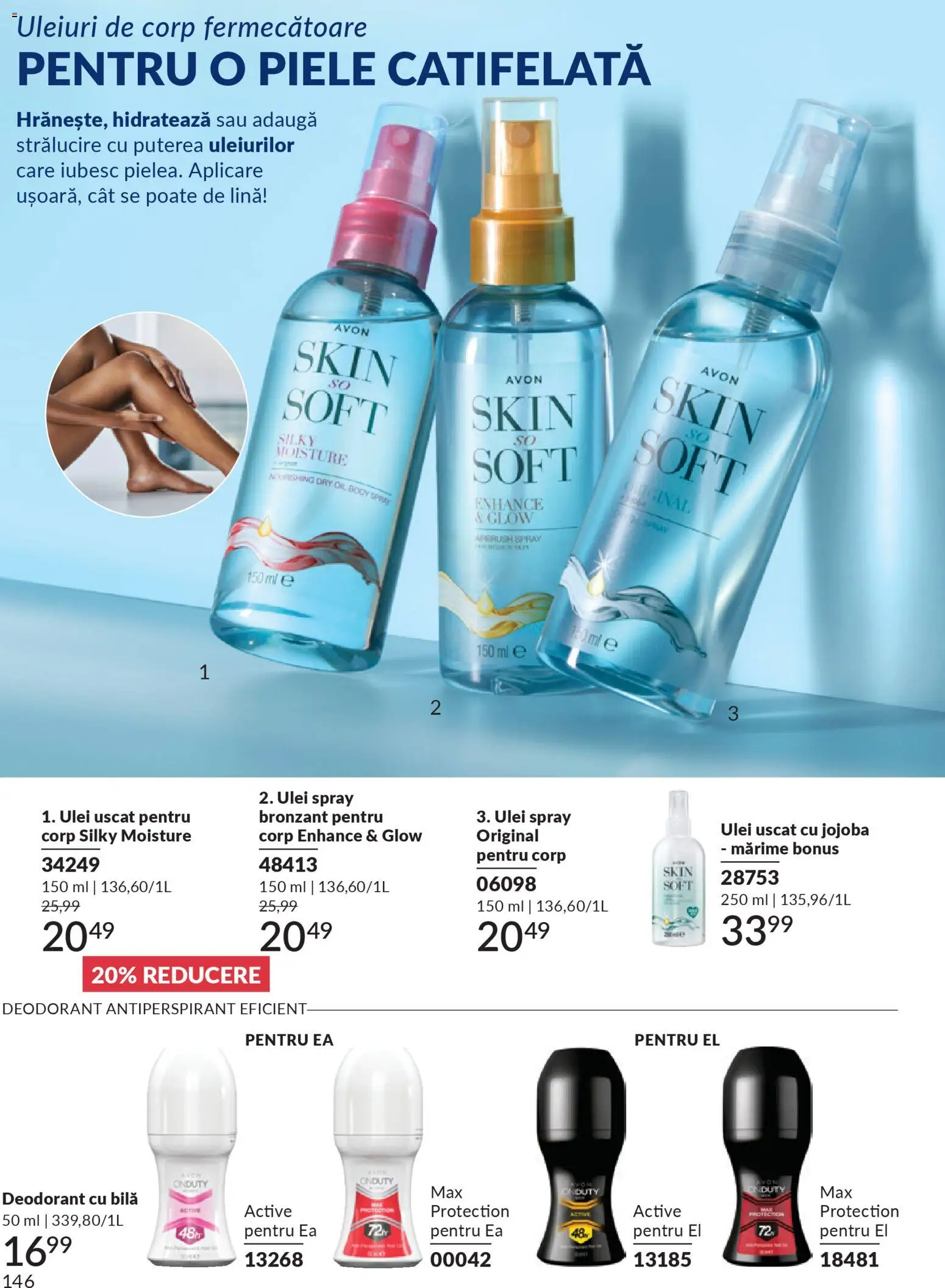 Catalog Avon 1 - 30 Martie 2026 | Pagina 148 | Produse: Body, Ulei, Deodorant, Antiperspirant