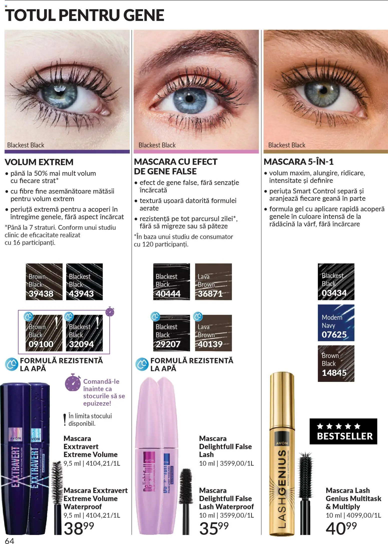 Catalog Avon 1 - 30 Martie 2026 | Pagina 66 | Produse: Mascara, Gene false, Apă