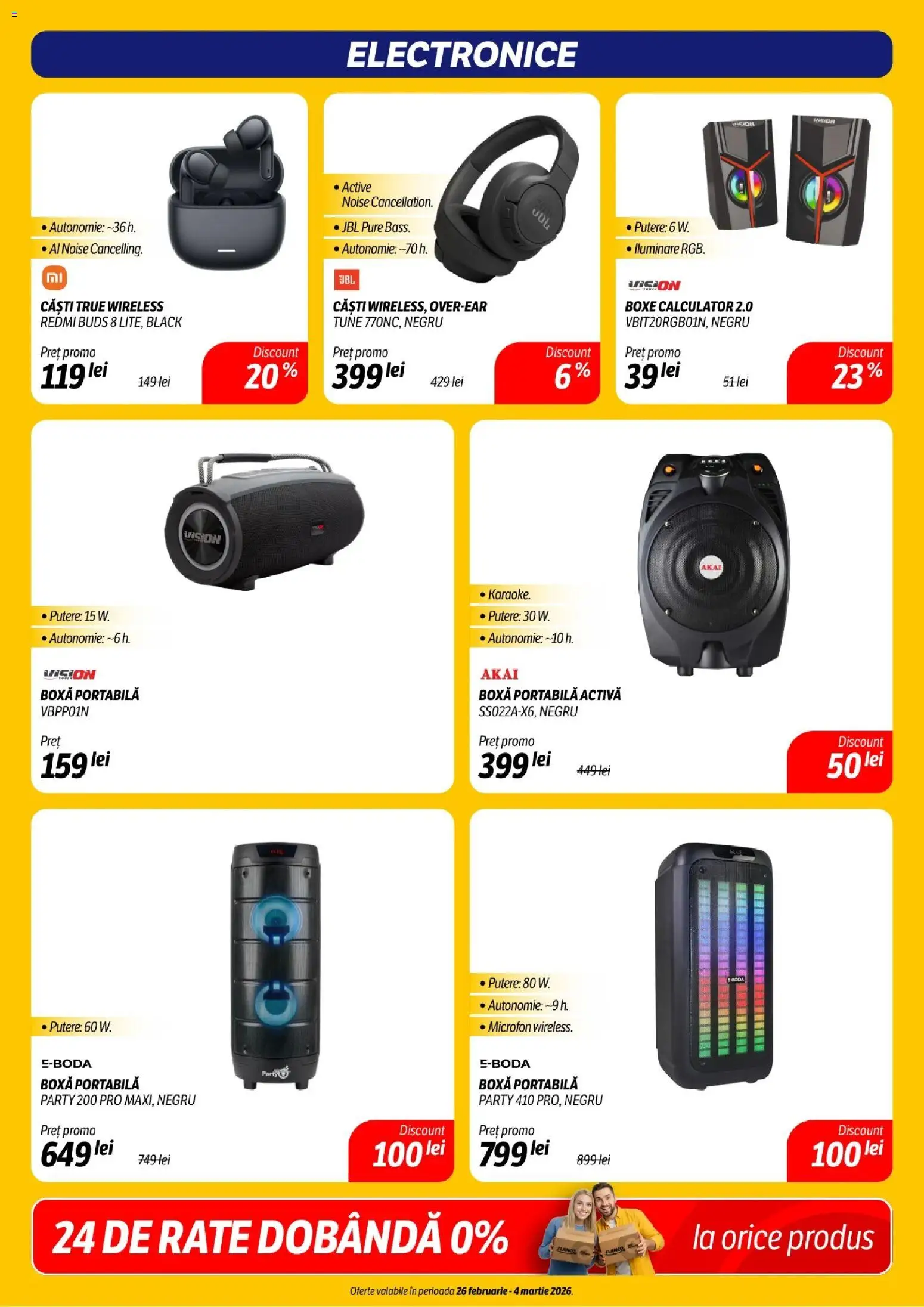 Catalog Flanco 26 Februarie - 3 Martie 2026 | Pagina 13 | Produse: Căști, Microfon, Calculator, Boxă portabilă