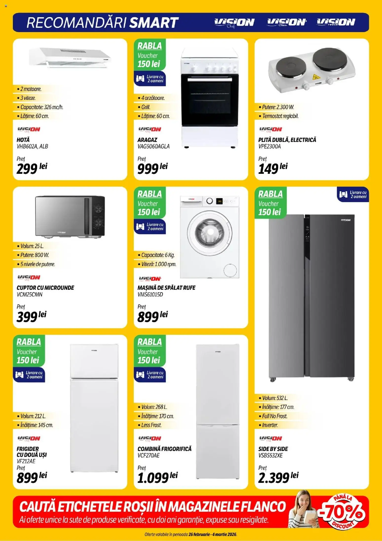 Catalog Flanco 26 Februarie - 3 Martie 2026 | Pagina 21 | Produse: Mașină De Spălat, Plită, Cuptor Cu Microunde, Combină frigorifică