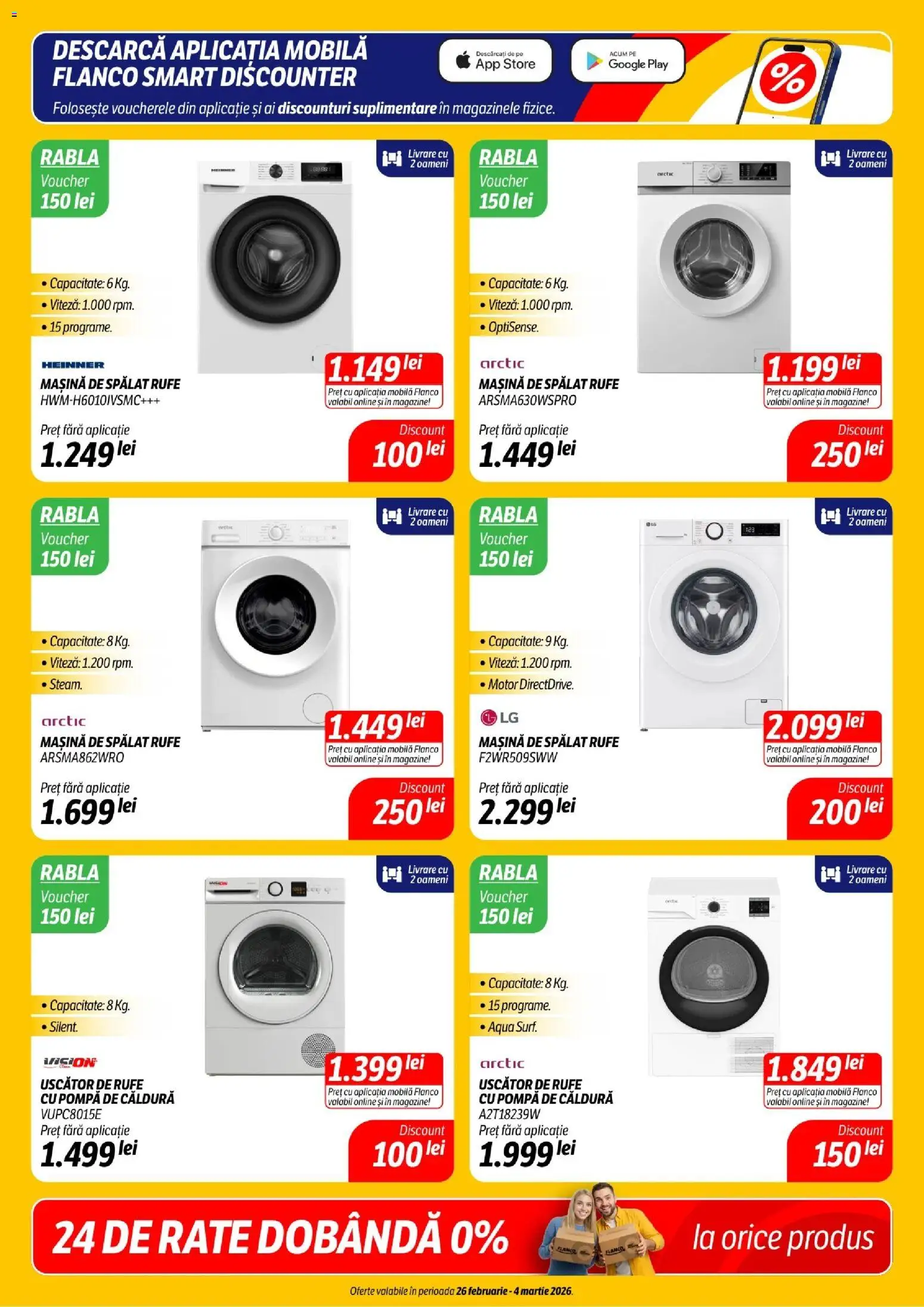 Catalog Flanco 26 Februarie - 3 Martie 2026 | Pagina 6 | Produse: Mașină De Spălat, Uscător