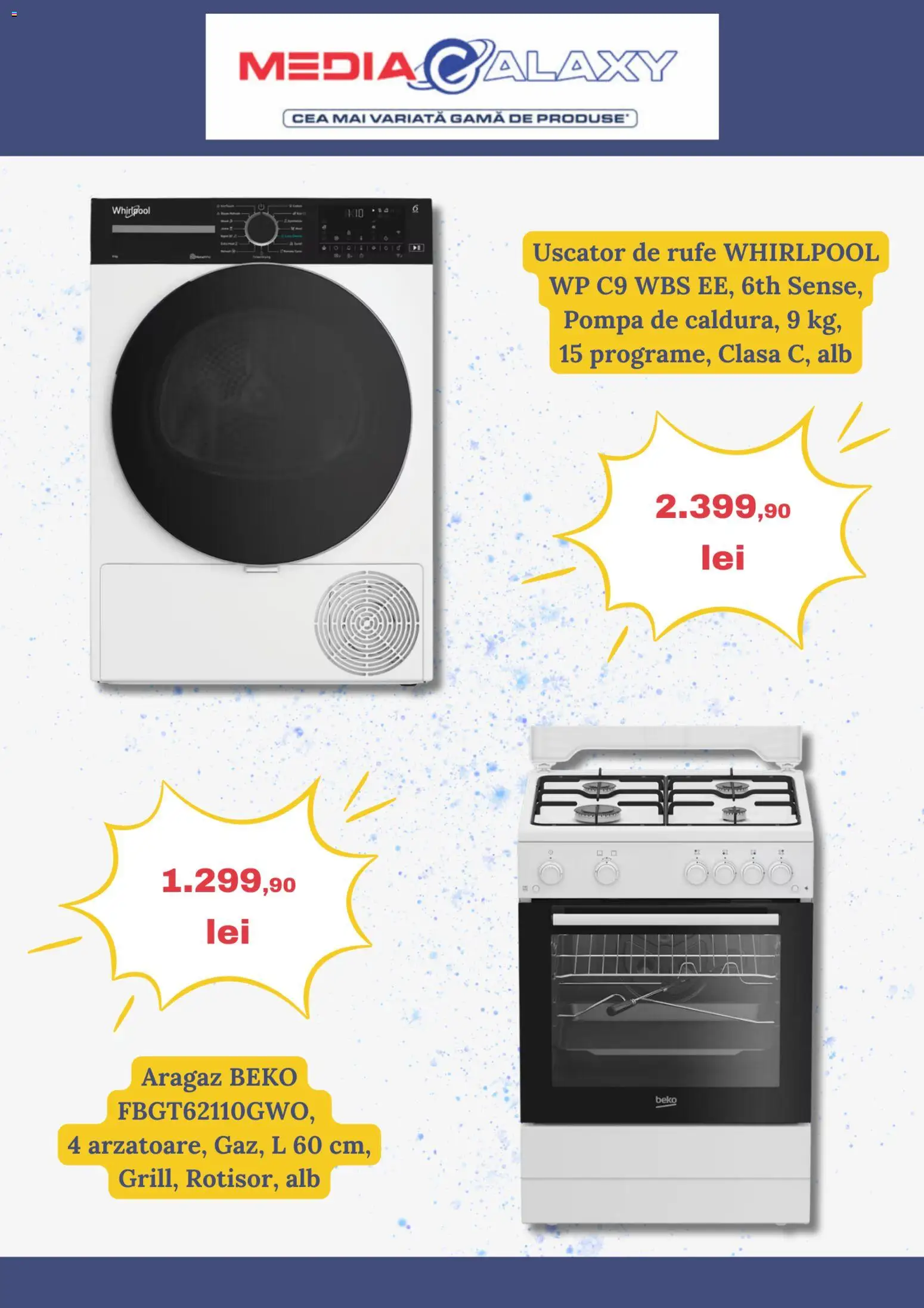 Catalog Media Galaxy 26 Februarie - 3 Martie 2026 | Pagina 4 | Produse: Uscător, Aragaz