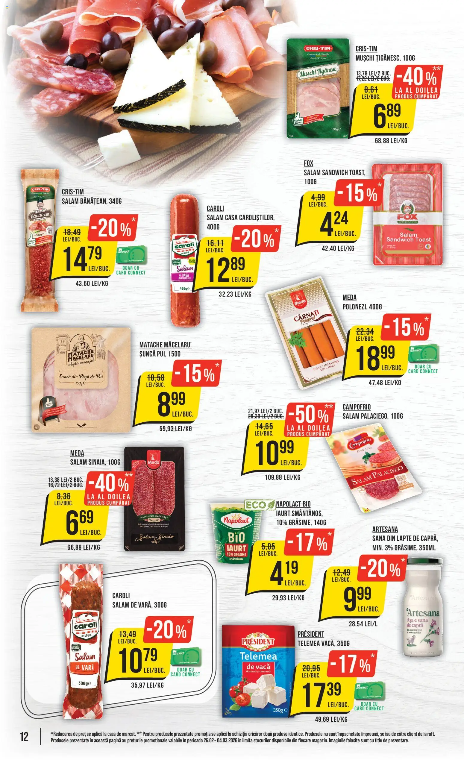 Catalog Mega Image 26 Februarie - 3 Martie 2026 | Pagina 12 | Produse: Lapte, Iaurt, Șuncă, Cârnați