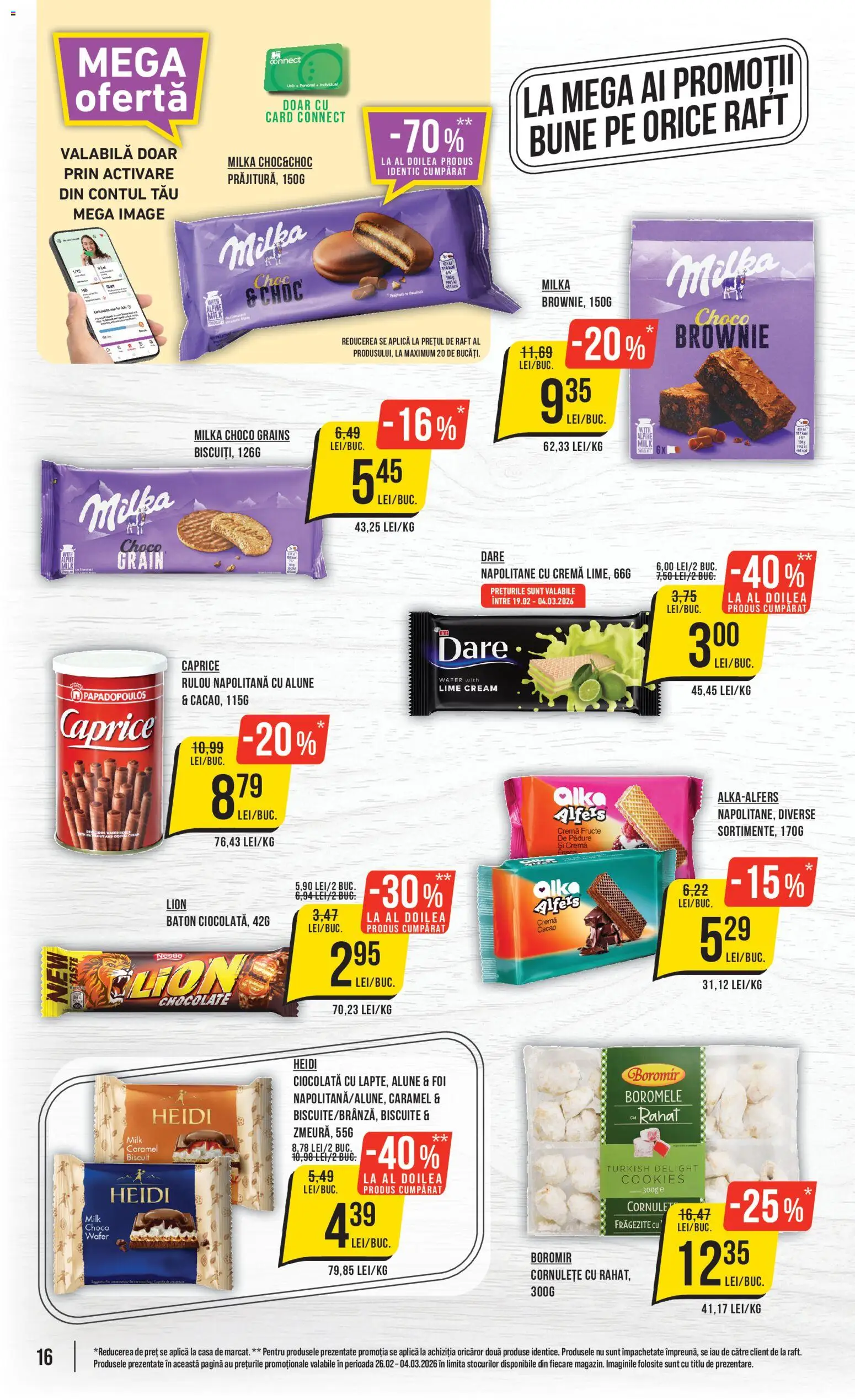 Catalog Mega Image 26 Februarie - 3 Martie 2026 | Pagina 16 | Produse: Raft, Napolitane, Cremă, Cornulețe