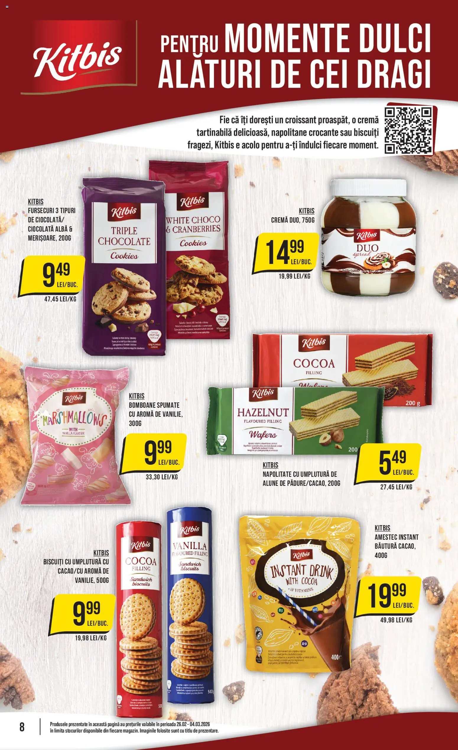 Catalog Mega Image 26 Februarie - 3 Martie 2026 | Pagina 8 | Produse: Napolitane, Cremă, Ciocolată, Cacao