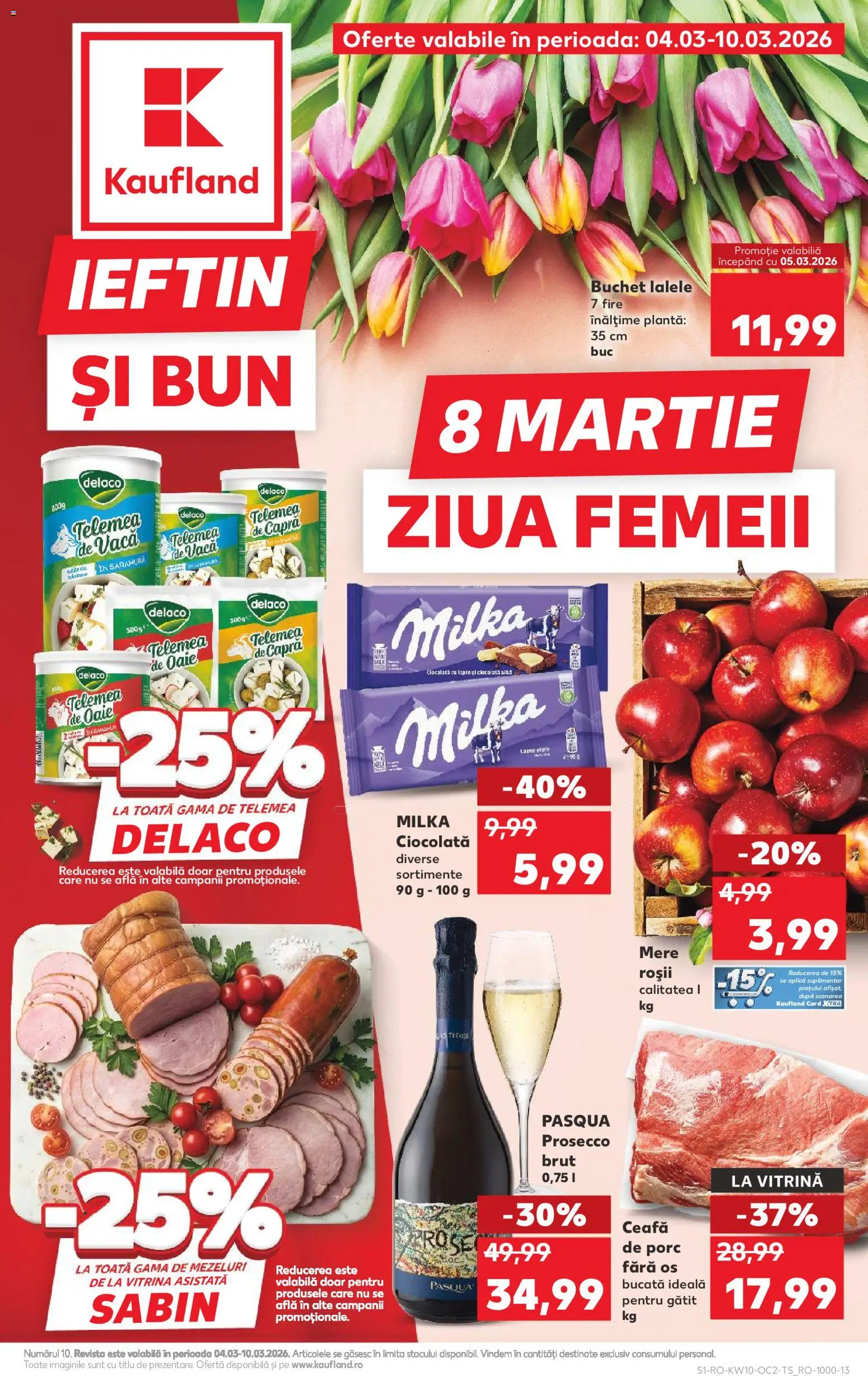 Catalog Kaufland 4 - 9 Martie 2026 | Pagina 1 | Produse: Light Kedi Konservesi, Prosecco, Ciocolată, Roșii