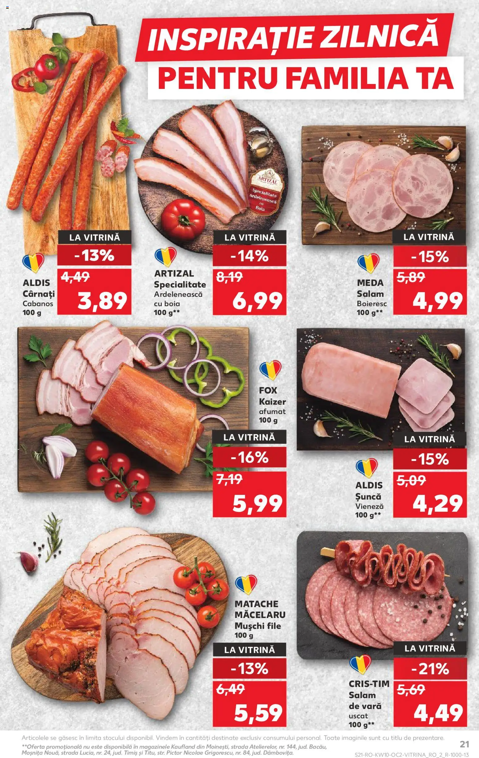 Catalog Kaufland 4 - 9 Martie 2026 | Pagina 21 | Produse: Vitrină, Salam, Șuncă, Cârnați