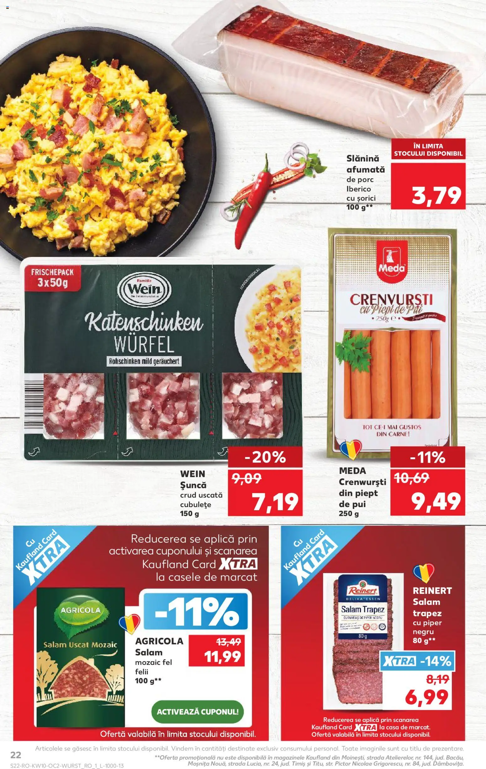 Catalog Kaufland 4 - 9 Martie 2026 | Pagina 22 | Produse: Pat, Crenvurști, Salam, Șuncă