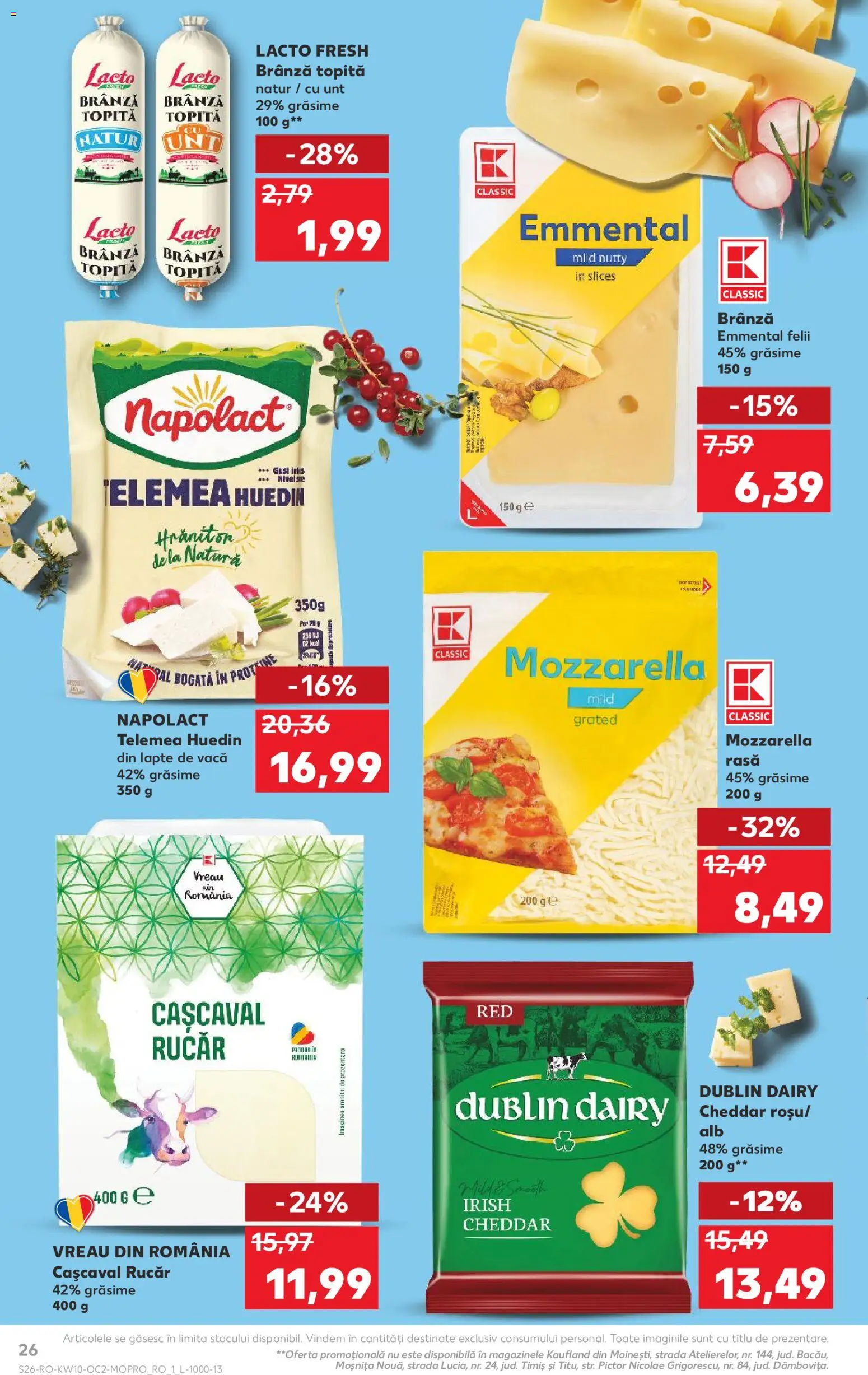 Catalog Kaufland 4 - 9 Martie 2026 | Pagina 26 | Produse: Cașcaval, Mozzarella, Lapte, Unt