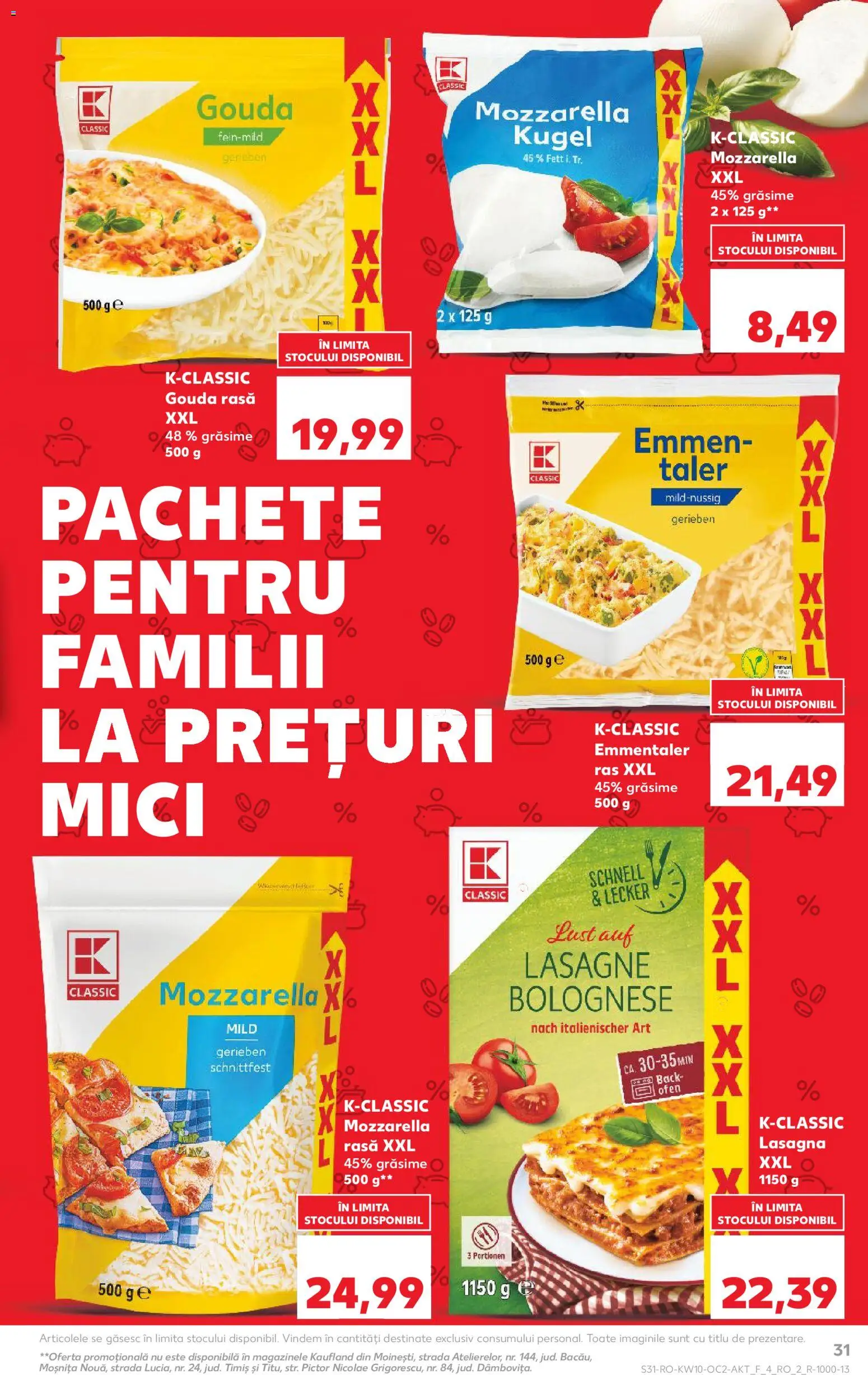 Catalog Kaufland 4 - 9 Martie 2026 | Pagina 31 | Produse: Lasagna, Mici, Mozzarella, Gouda