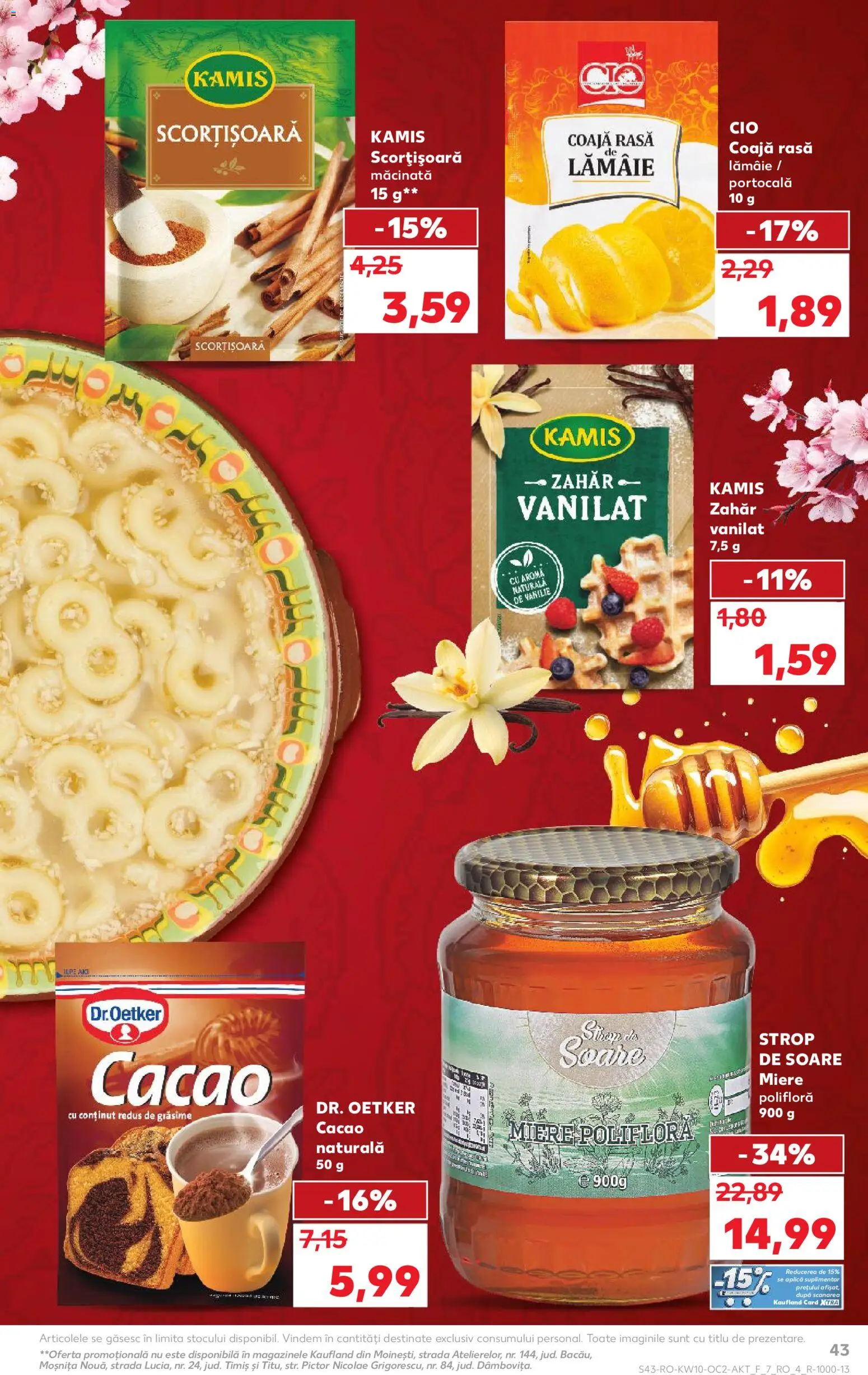 Catalog Kaufland 4 - 9 Martie 2026 | Pagina 43 | Produse: Miere polifloră, Cacao, Zahăr, Lămâie