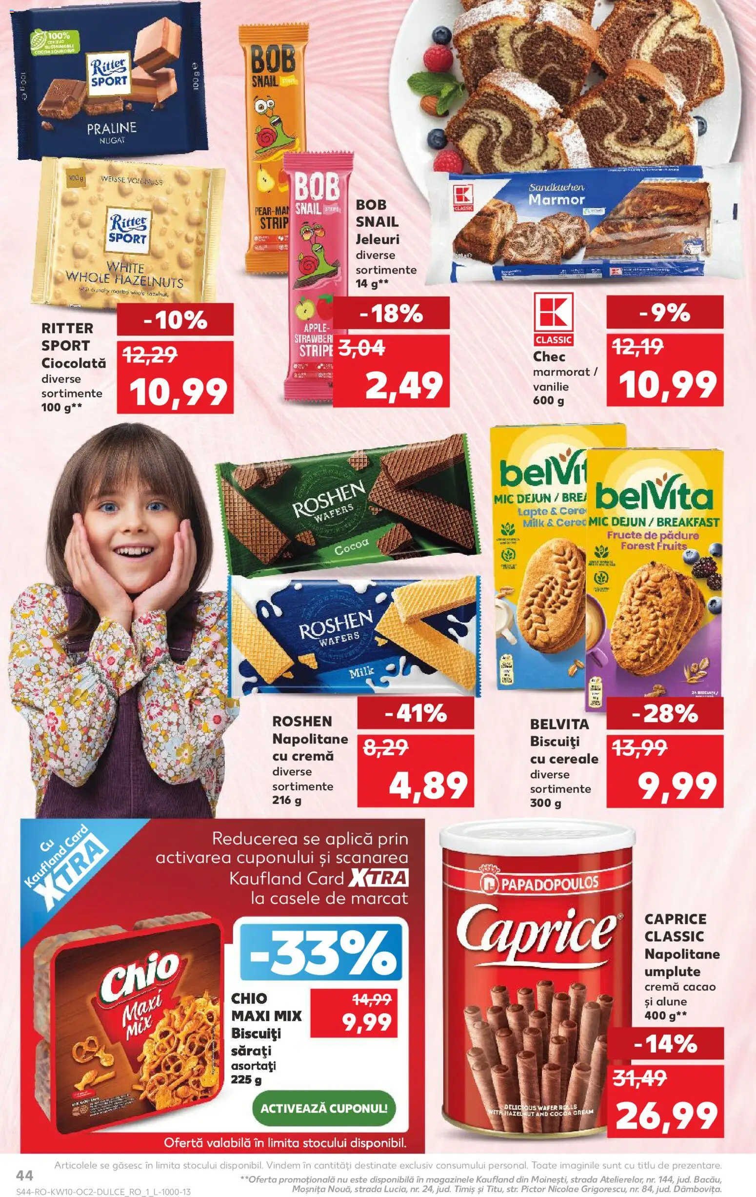 Catalog Kaufland 4 - 9 Martie 2026 | Pagina 44 | Produse: Ciocolată, Cacao, Biscuiți, Fructe