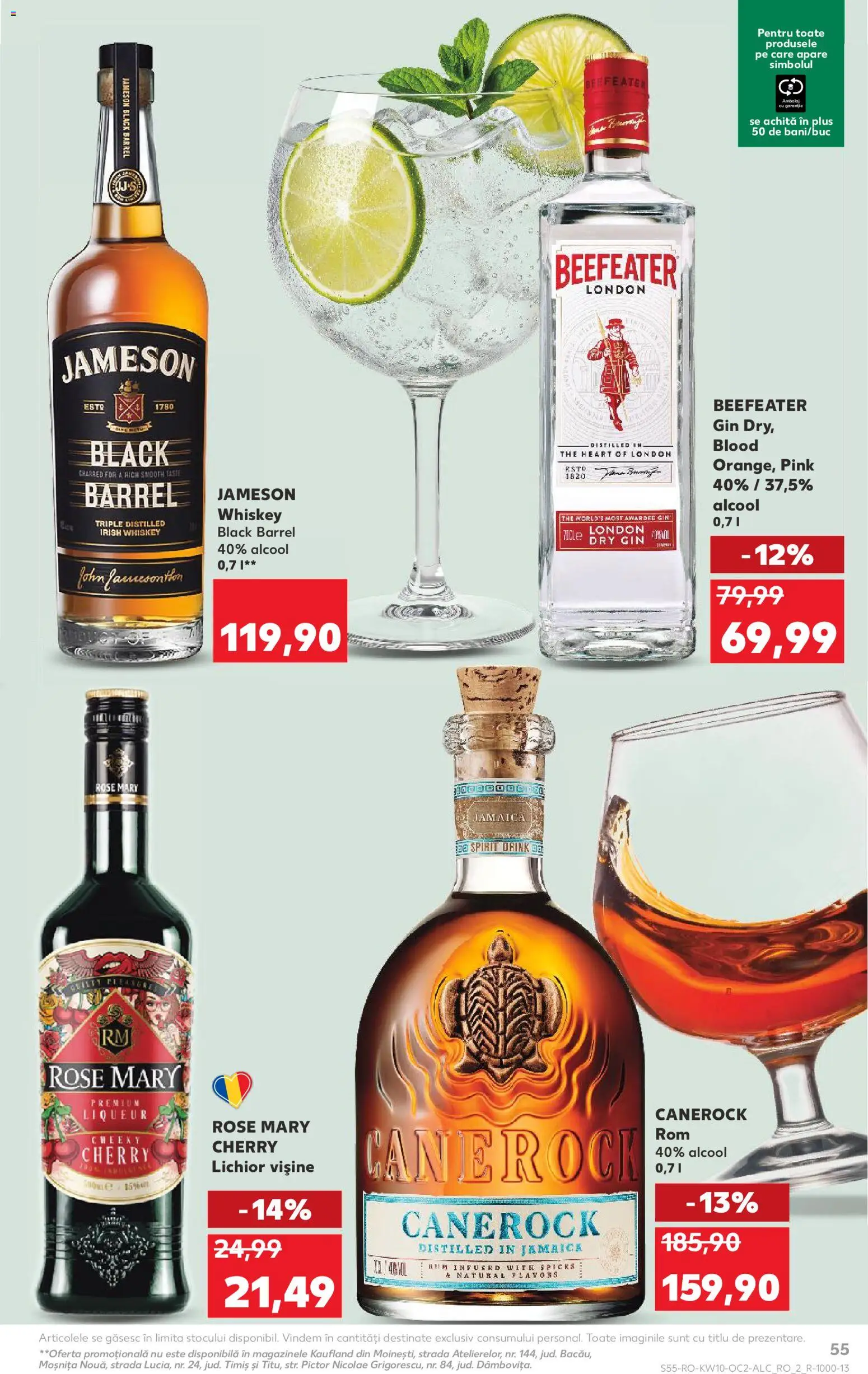 Catalog Kaufland 4 - 9 Martie 2026 | Pagina 55 | Produse: Lichior, Rom, Gin, Whiskey
