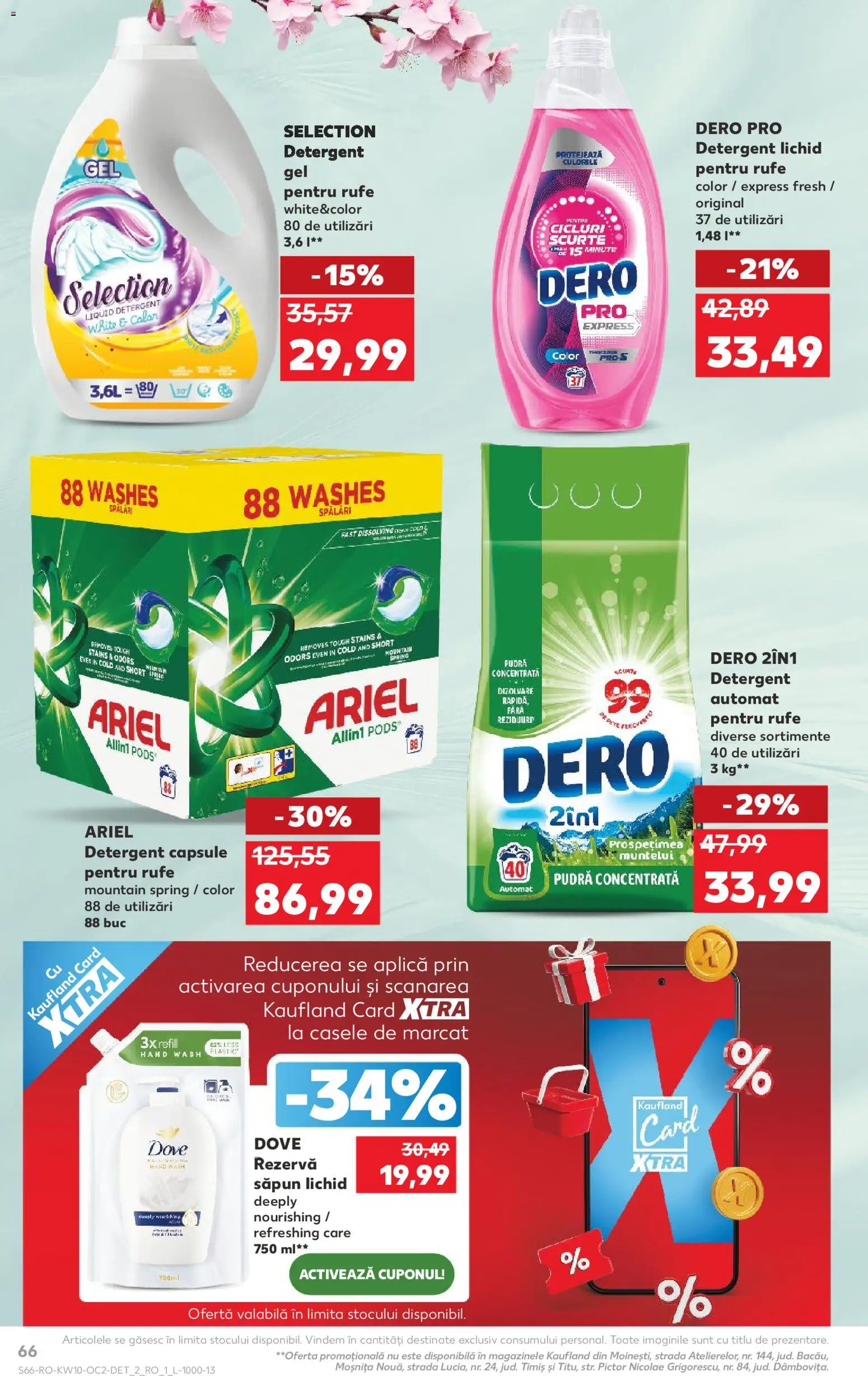 Catalog Kaufland 4 - 9 Martie 2026 | Pagina 66 | Produse: Pudră, Săpun, Detergent, Rezervă săpun