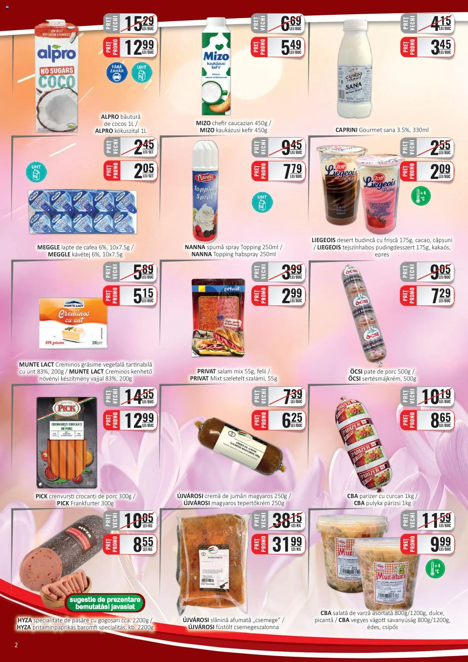 Catalog CBA 1 - 14 Martie 2026 | Pagina 2 | Produse: Pate, Crenvurști, Cafea, Zahăr