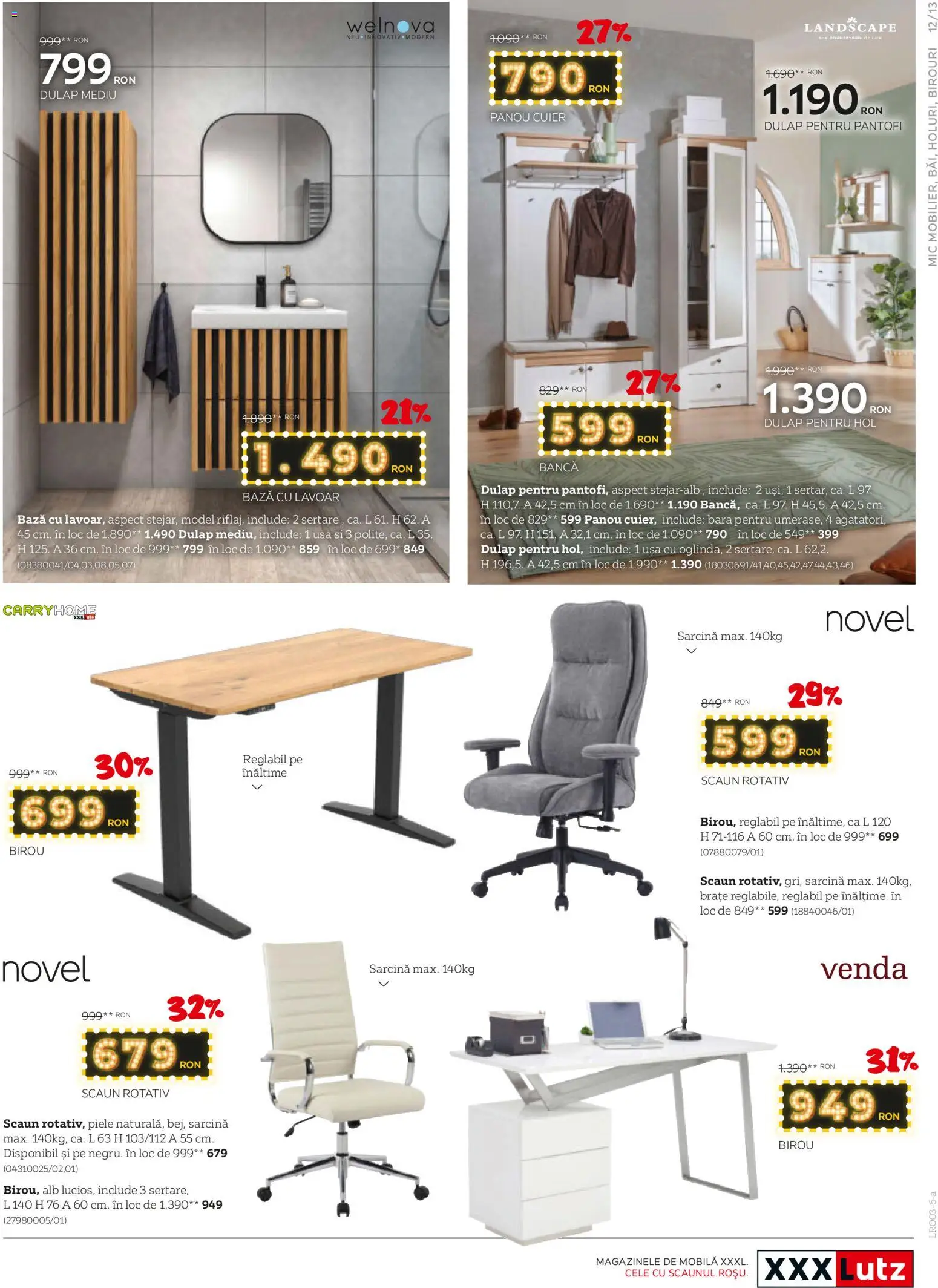 Catalog XXXLutz 2 - 30 Martie 2026 | Pagina 13 | Produse: Çikolatalı gofret, Pantofi, Bancă, Ușă