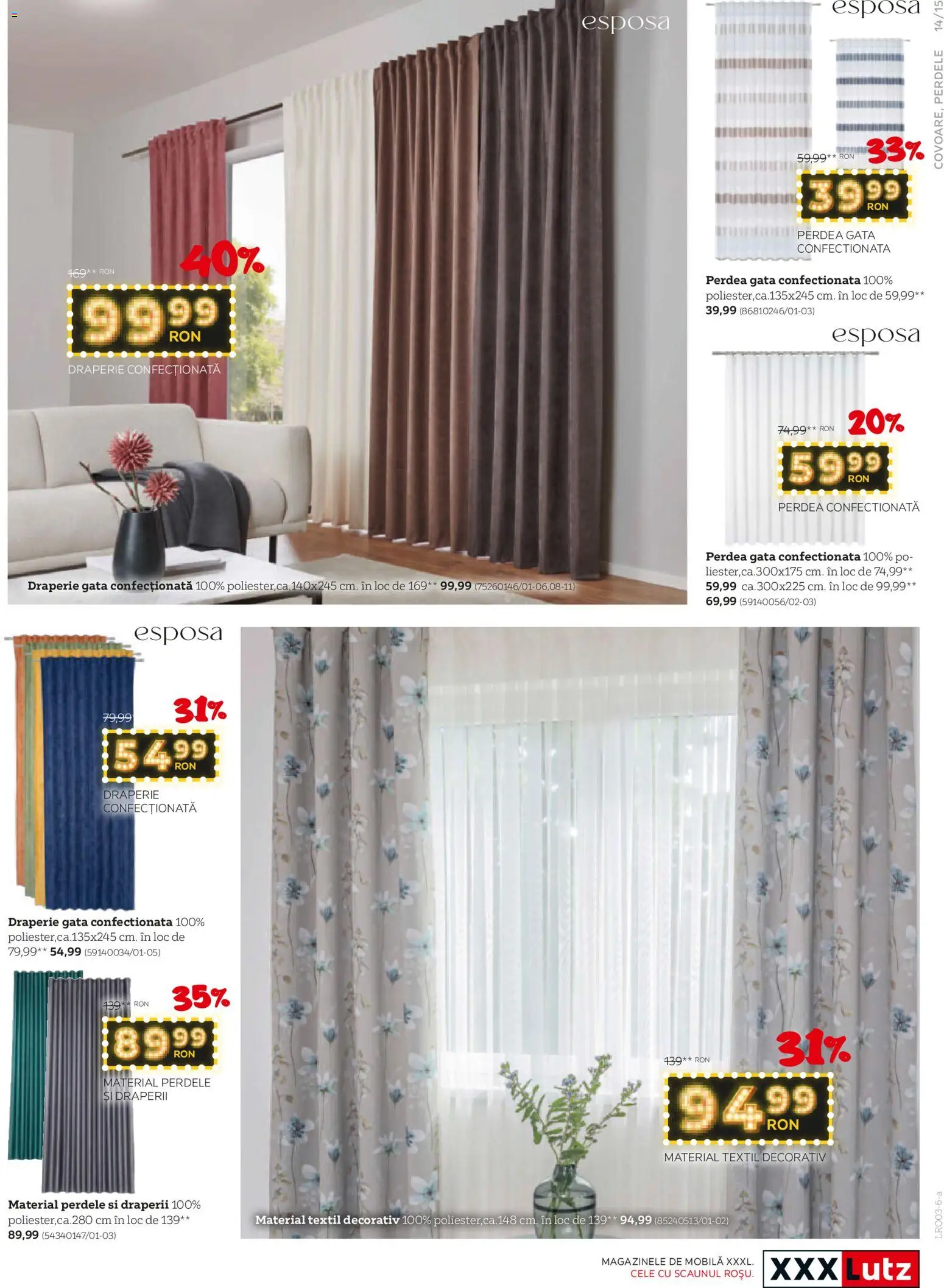 Catalog XXXLutz 2 - 30 Martie 2026 | Pagina 15 | Produse: Perdea, Draperii