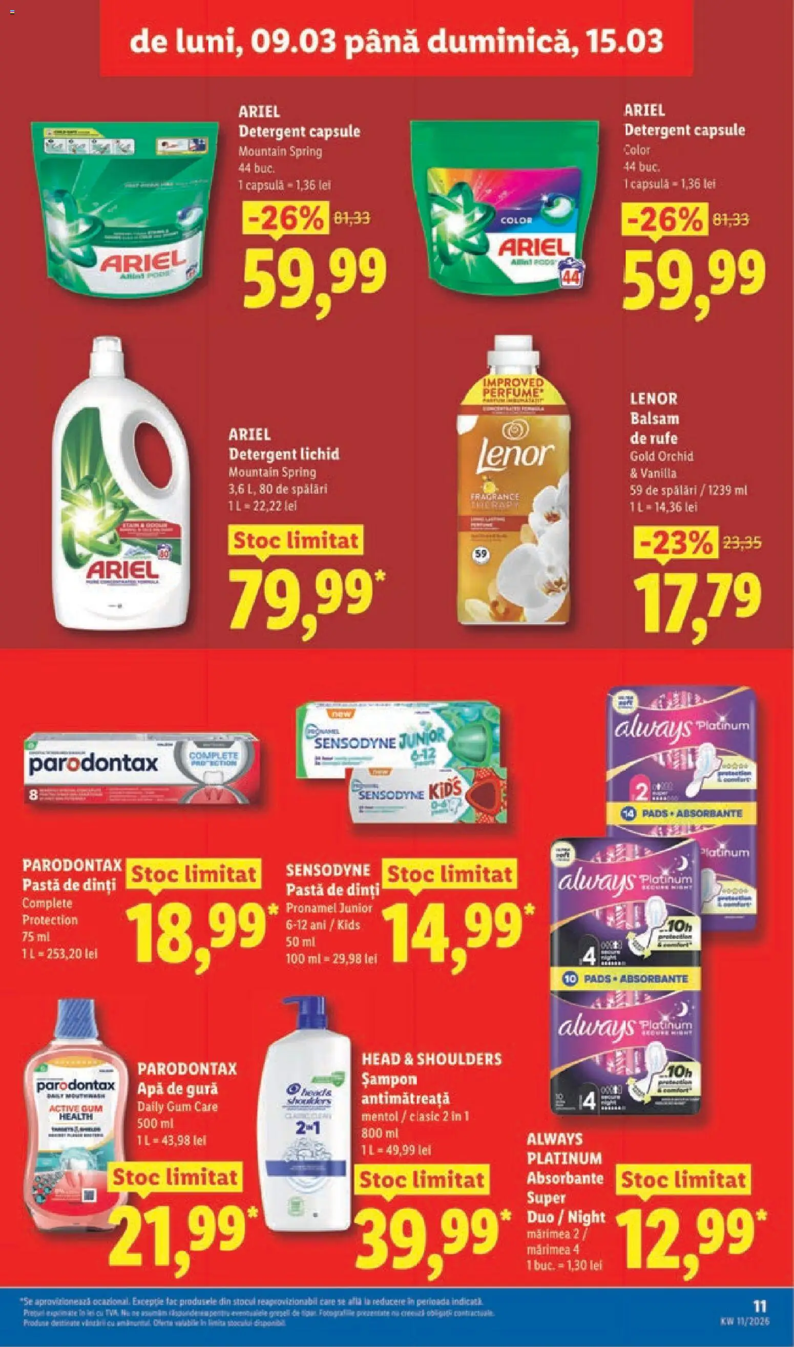 Catalog LIDL 9 - 14 Martie 2026 | Pagina 11 | Produse: Apă de gură, Detergent, Balsam de rufe, Apă