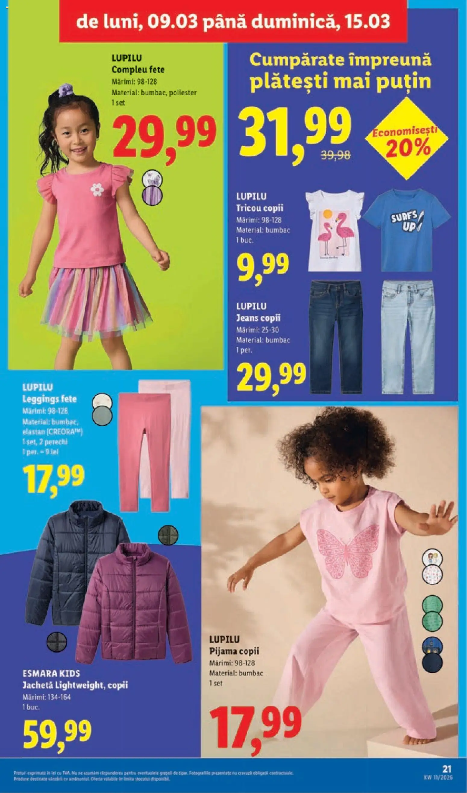 Catalog LIDL 9 - 14 Martie 2026 | Pagina 21 | Produse: Jachetă, Tricou