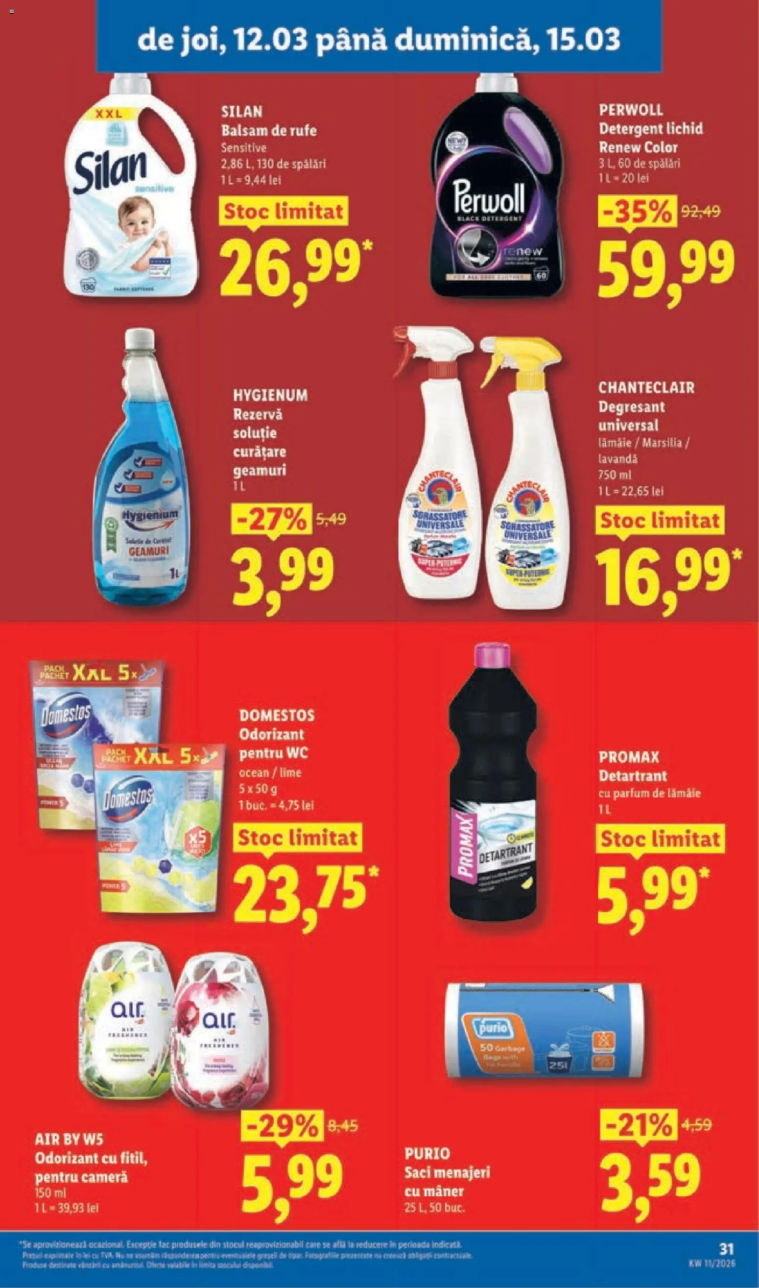 Catalog LIDL 9 - 14 Martie 2026 | Pagina 31 | Produse: Saci menajeri, Mâner, Parfum, Balsam de rufe