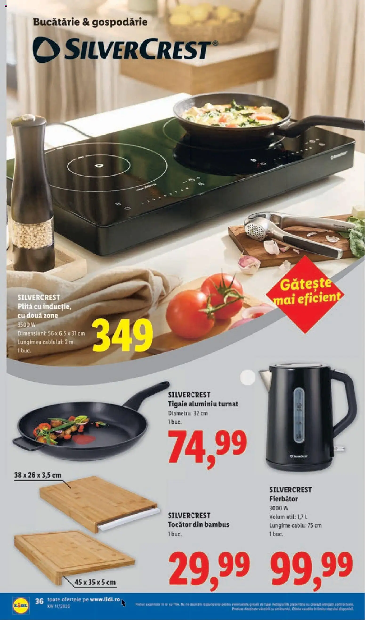 Catalog LIDL 9 - 14 Martie 2026 | Pagina 36 | Produse: Plită, Tigaie, Bucătărie, Tocător