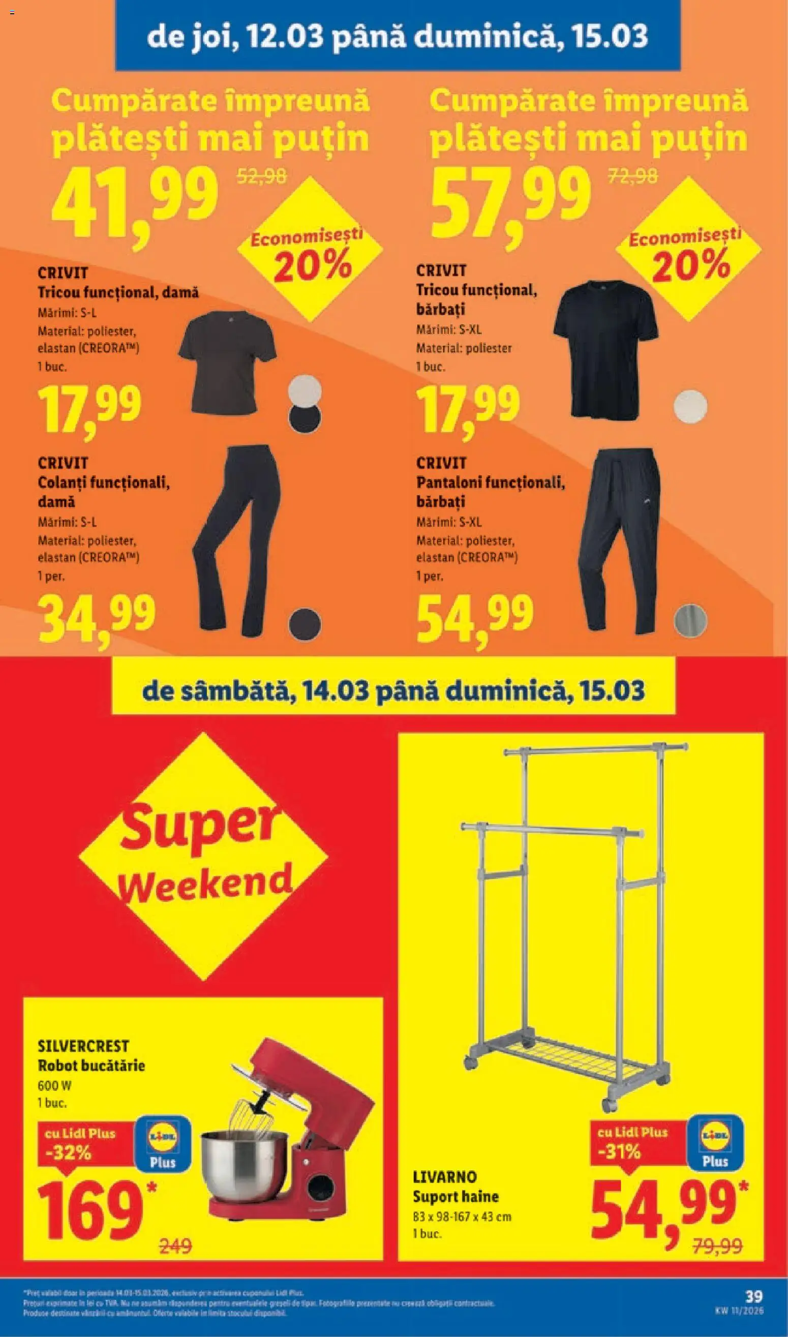 Catalog LIDL 9 - 14 Martie 2026 | Pagina 39 | Produse: Robot, Haine, Pantaloni, Colanți