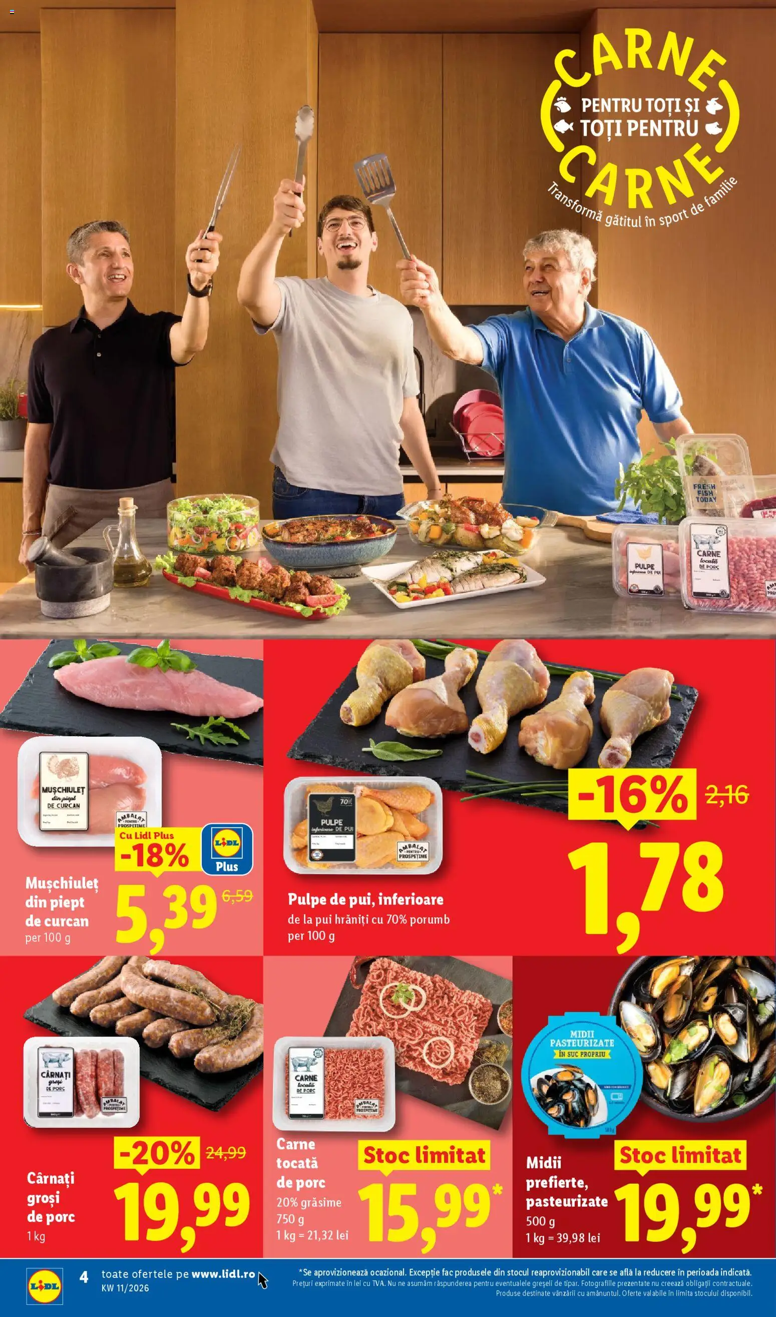 Catalog LIDL 9 - 14 Martie 2026 | Pagina 4 | Produse: Hacıyatmaz Kedi Oyuncağı, Suc, Carne tocată, Porumb