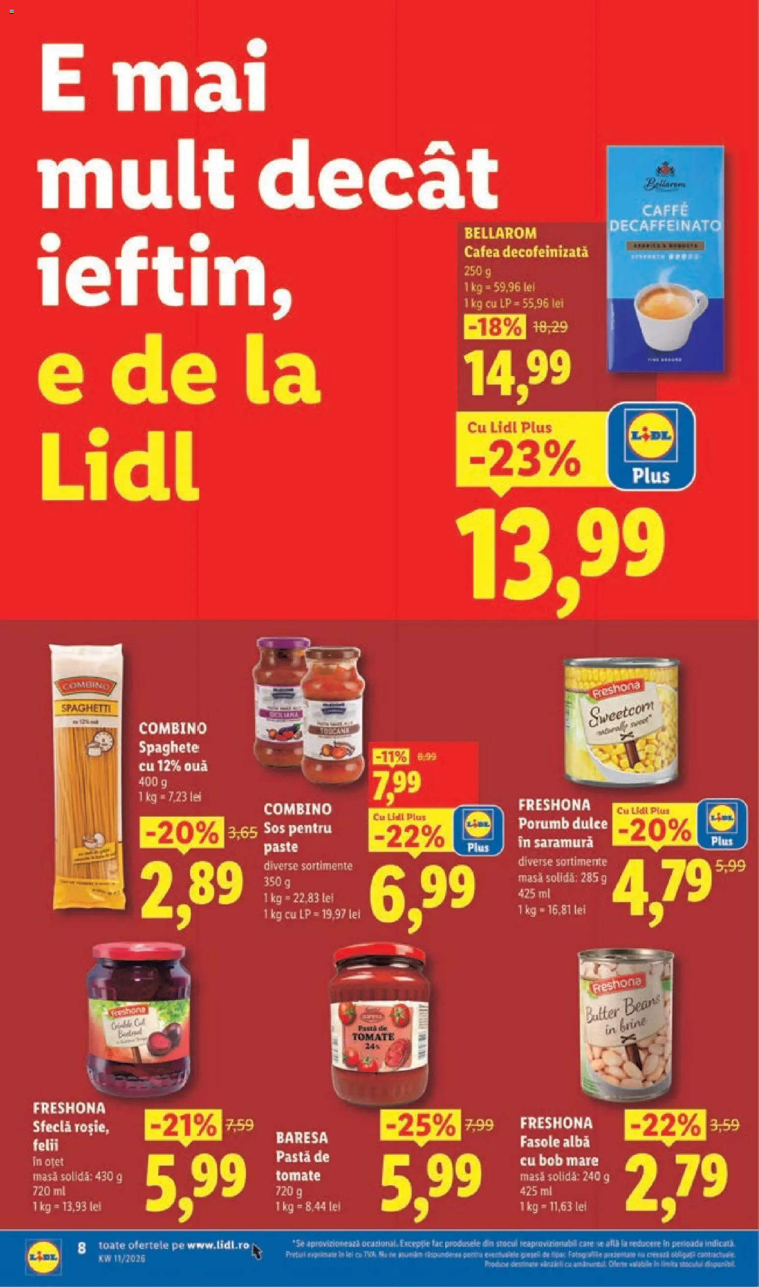 Catalog LIDL 9 - 14 Martie 2026 | Pagina 8 | Produse: Pastă de tomate, Paste, Sos, Sfeclă