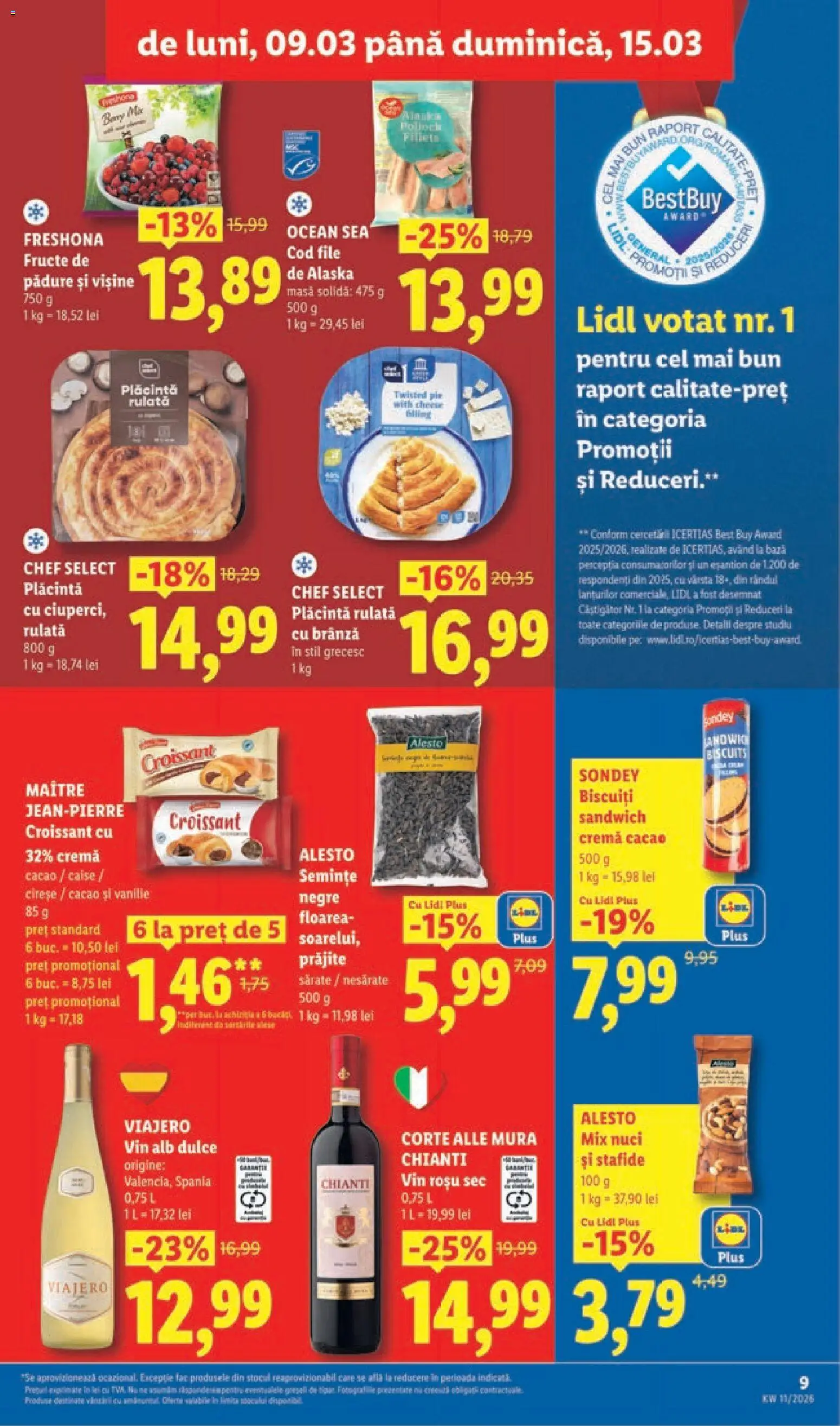 Catalog LIDL 9 - 14 Martie 2026 | Pagina 9 | Produse: Brânză, Nuci, Cireșe, Ahtapot