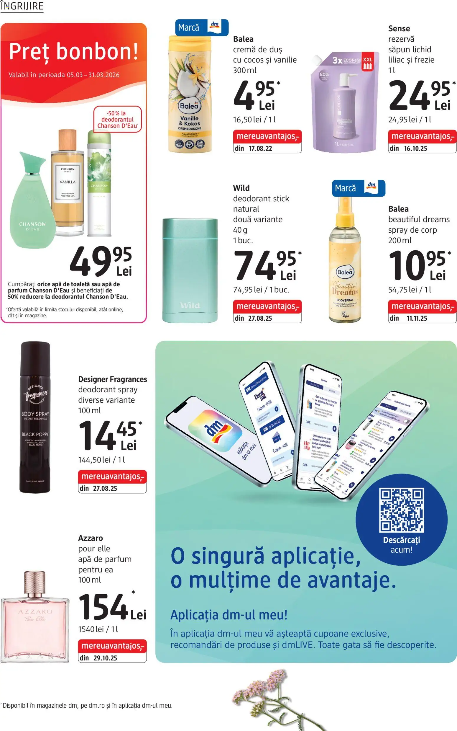 Catalog DM Drogerie Markt 5 - 30 Martie 2026 | Pagina 20 | Produse: Apă de parfum, Duș, Apă de toaletă, Apă