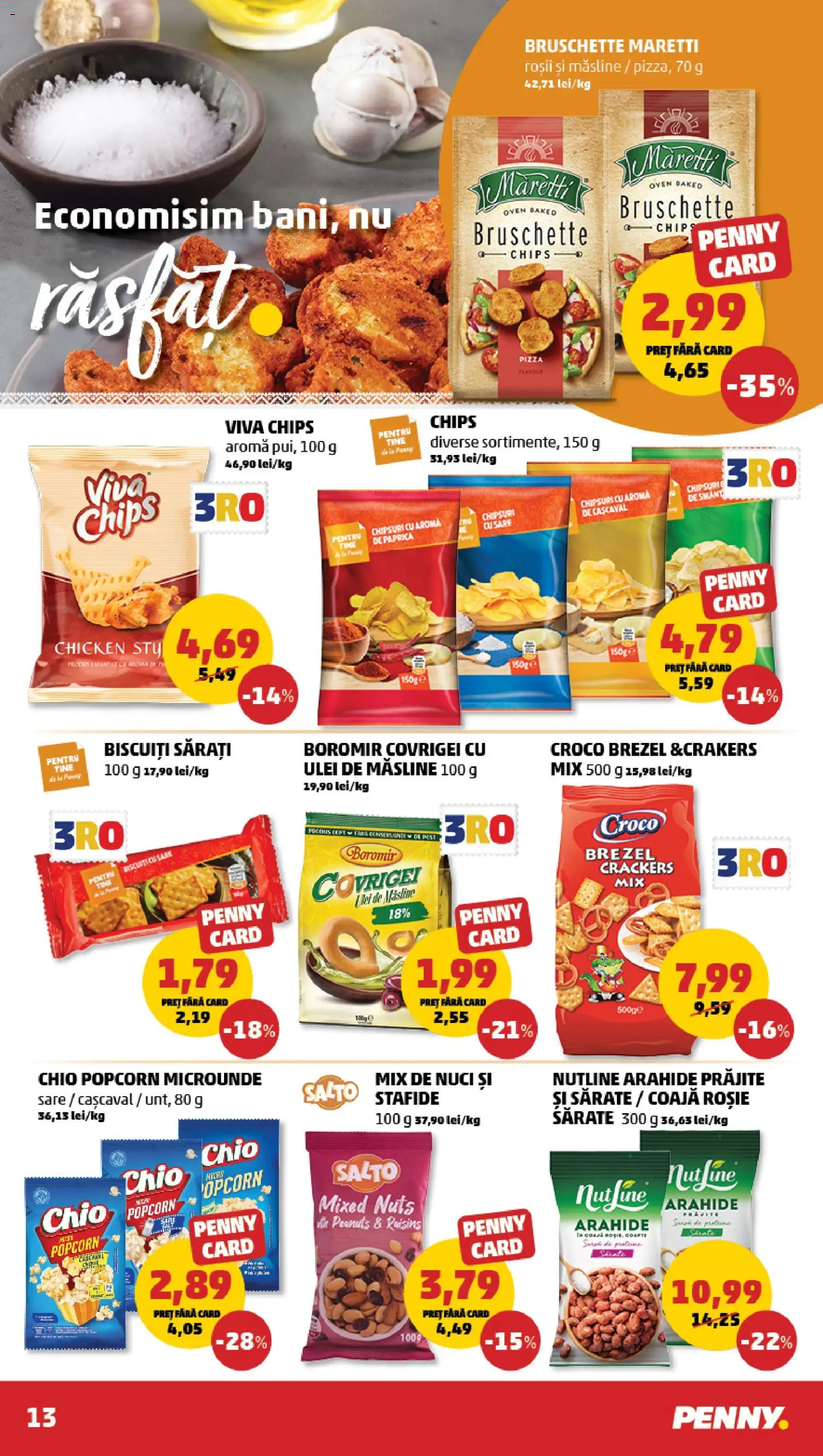 Catalog PENNY Market 4 - 9 Martie 2026 | Pagina 13 | Produse: Măsline, Ulei, Chipsuri, Biscuiți