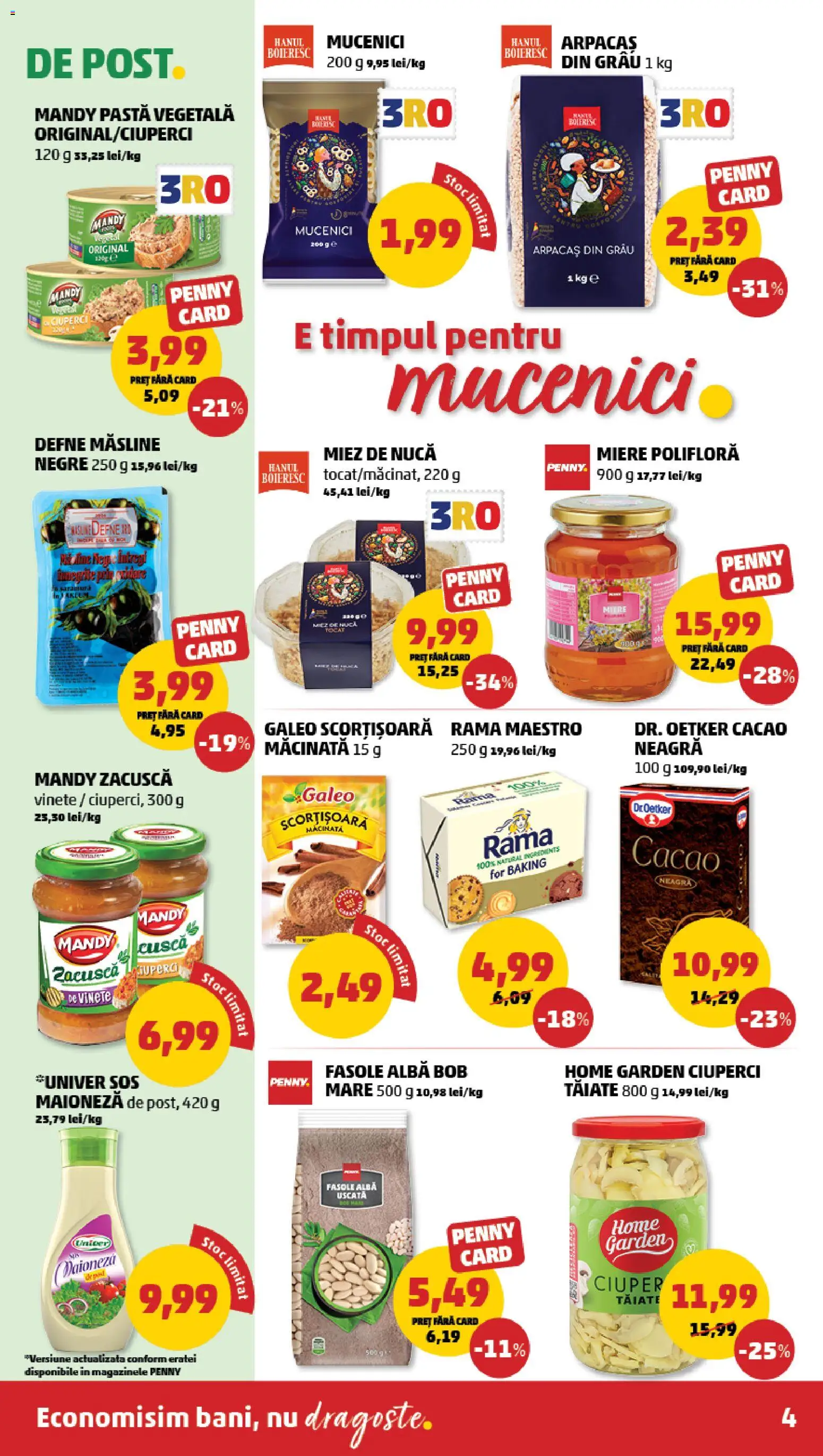 Catalog PENNY Market 4 - 9 Martie 2026 | Pagina 4 | Produse: Hijyenik ped, Miere polifloră, Zacuscă, Maioneză