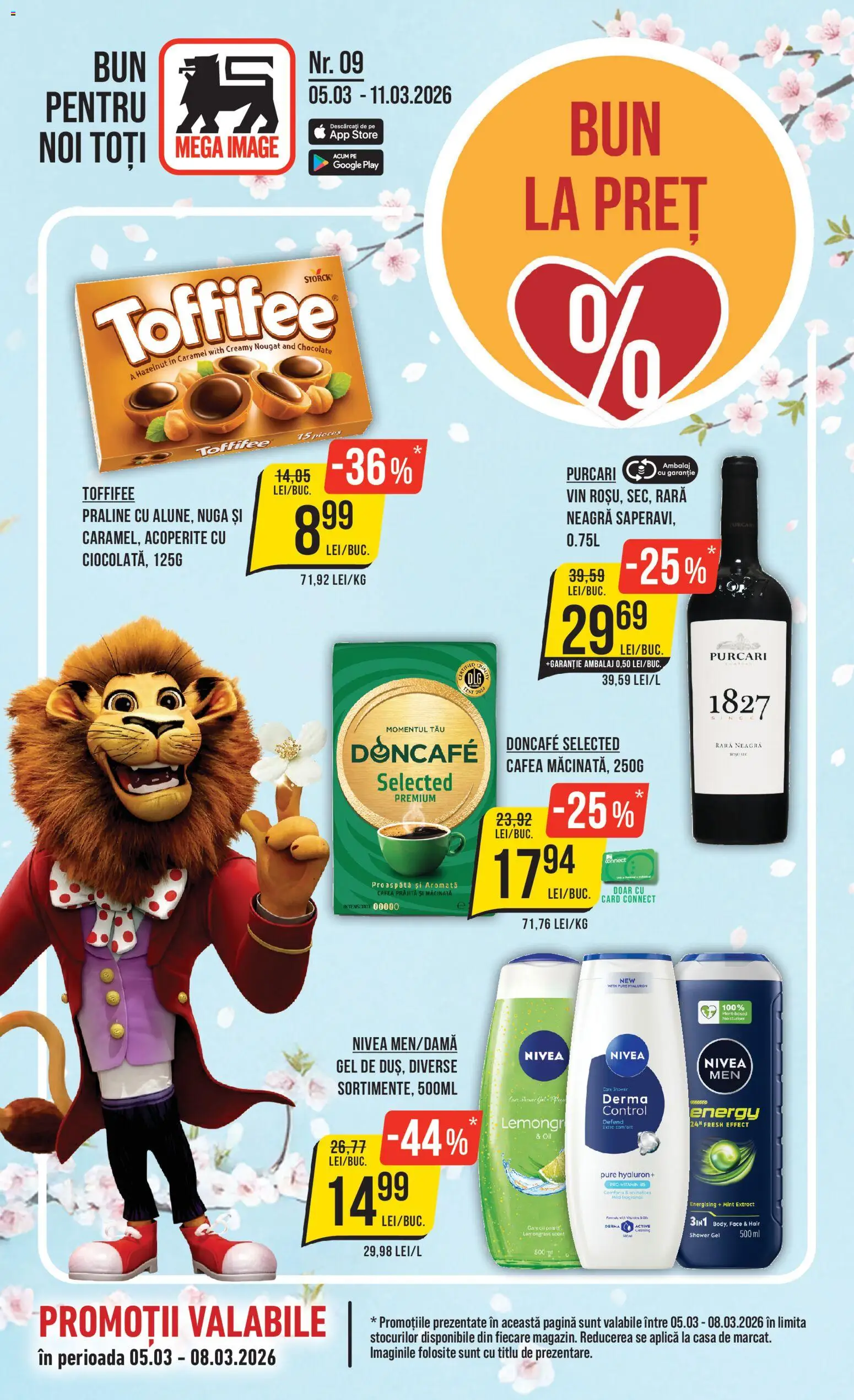 Catalog Mega Image 5 - 10 Martie 2026 | Pagina 1 | Produse: Ödül oyuncağı, Praline, Cafea, Vin