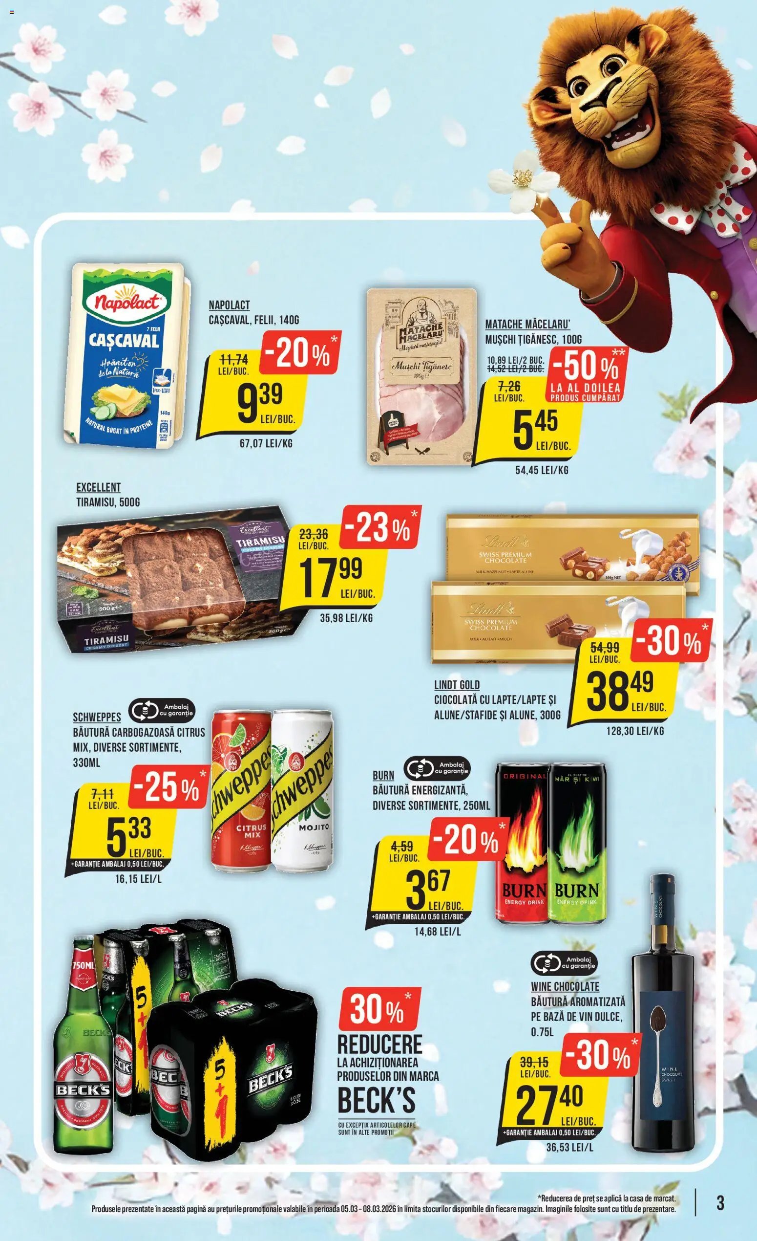 Catalog Mega Image 5 - 10 Martie 2026 | Pagina 3 | Produse: Masaüstü kılıfı, Cașcaval, Tiramisu, Ciocolată