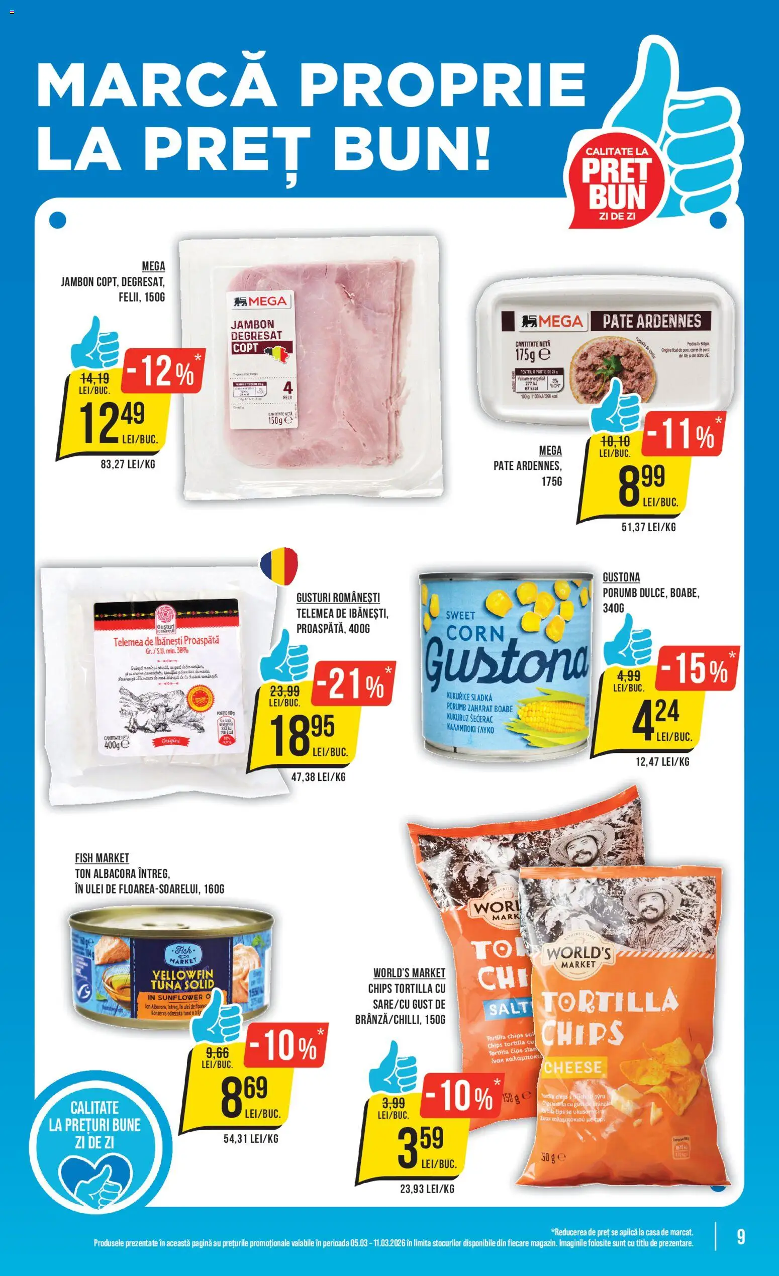 Catalog Mega Image 5 - 10 Martie 2026 | Pagina 9 | Produse: Pate, Brânză, Ulei, Porumb