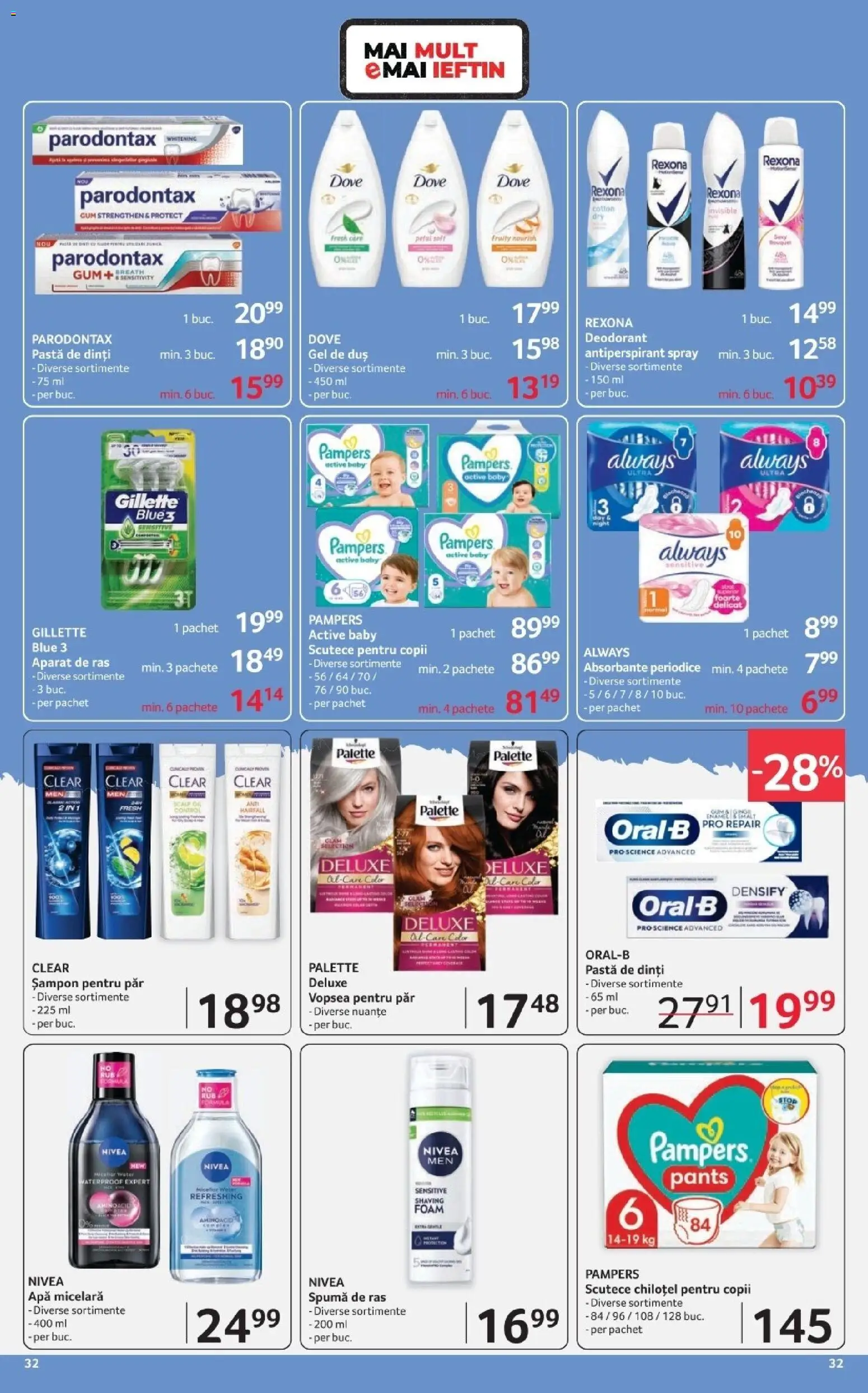Catalog Selgros 6 - 18 Martie 2026 | Pagina 32 | Produse: Spumă de ras, Gel de duș, Antiperspirant, Scutece