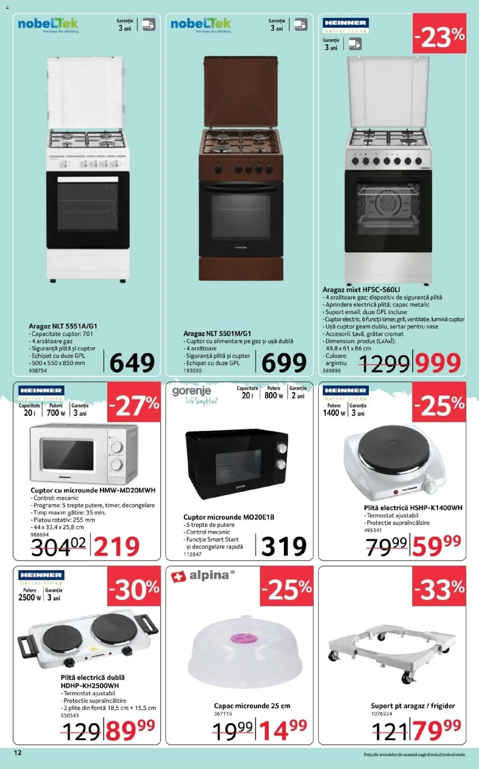 Catalog Selgros 6 - 18 Martie 2026 | Pagina 12 | Produse: Frigider, Cuptor, Plită, Ușă