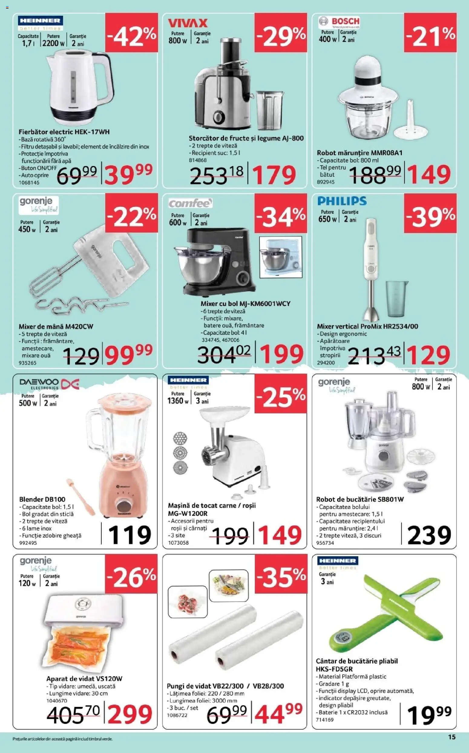 Catalog Selgros 6 - 18 Martie 2026 | Pagina 15 | Produse: Mixer, Bol, Apă, Fructe