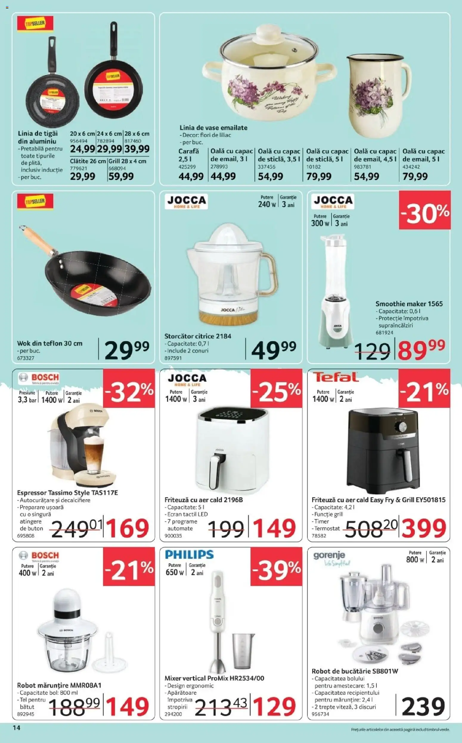 Catalog Selgros 6 - 18 Martie 2026 | Pagina 14 | Produse: Robot, Storcător, Friteuză, Bucătărie