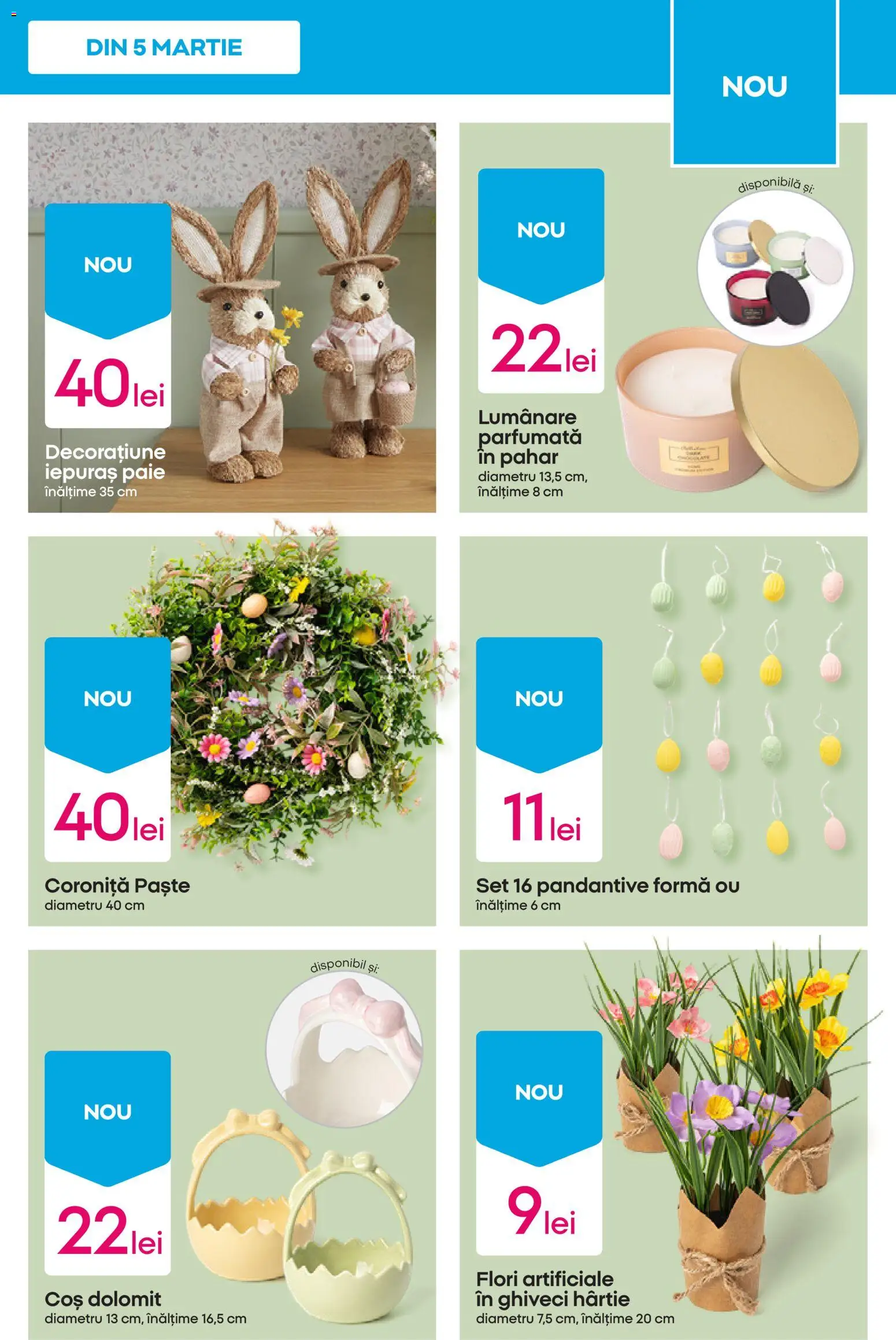 Catalog Pepco 5 - 10 Martie 2026 | Pagina 9 | Produse: Coș, Ghiveci, Lumânare, Paste