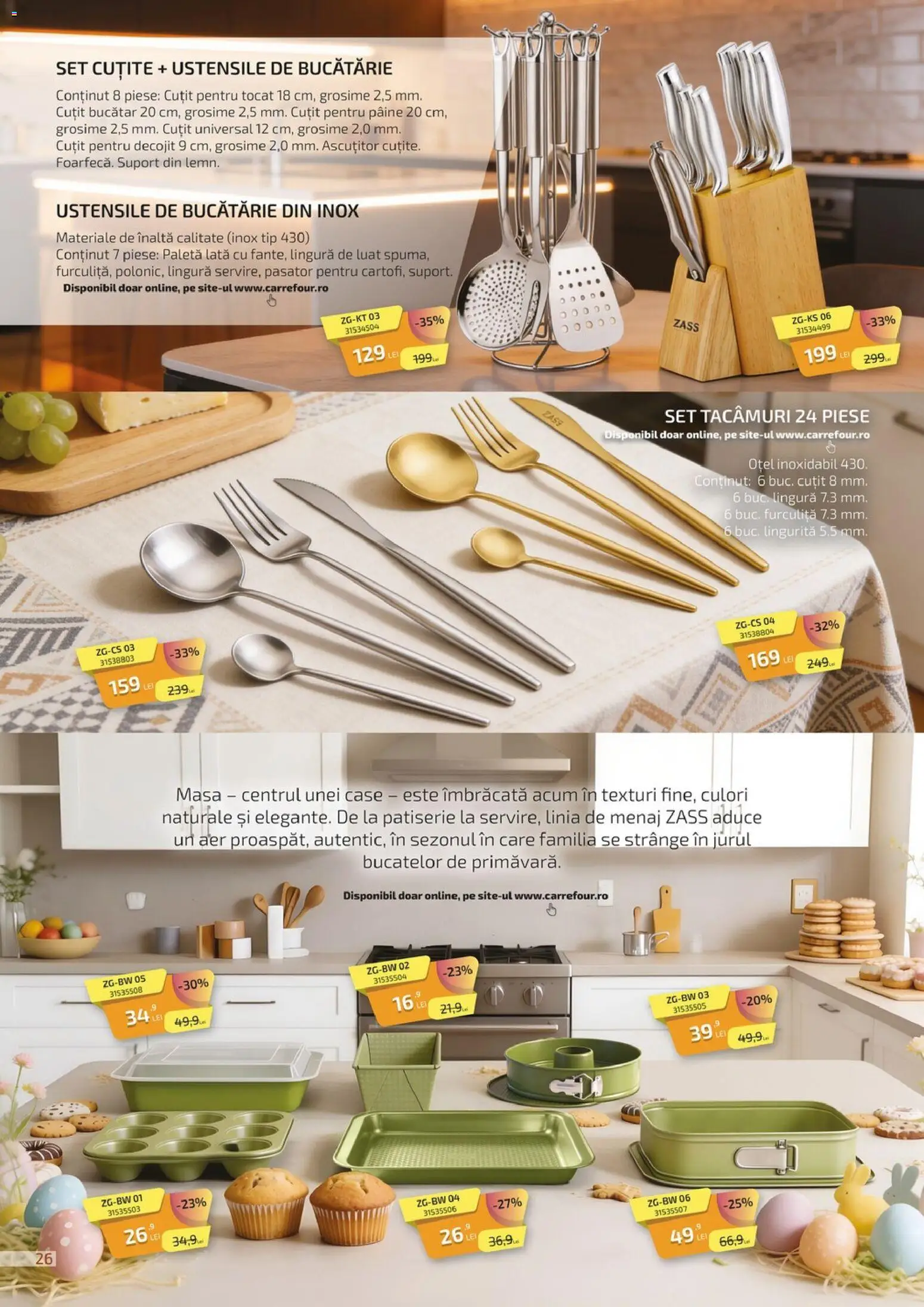 Catalog Carrefour 27 Februarie - 15 Aprilie 2026 | Pagina 26 | Produse: Zımba teli, Masă, Bucătărie, Cuțit
