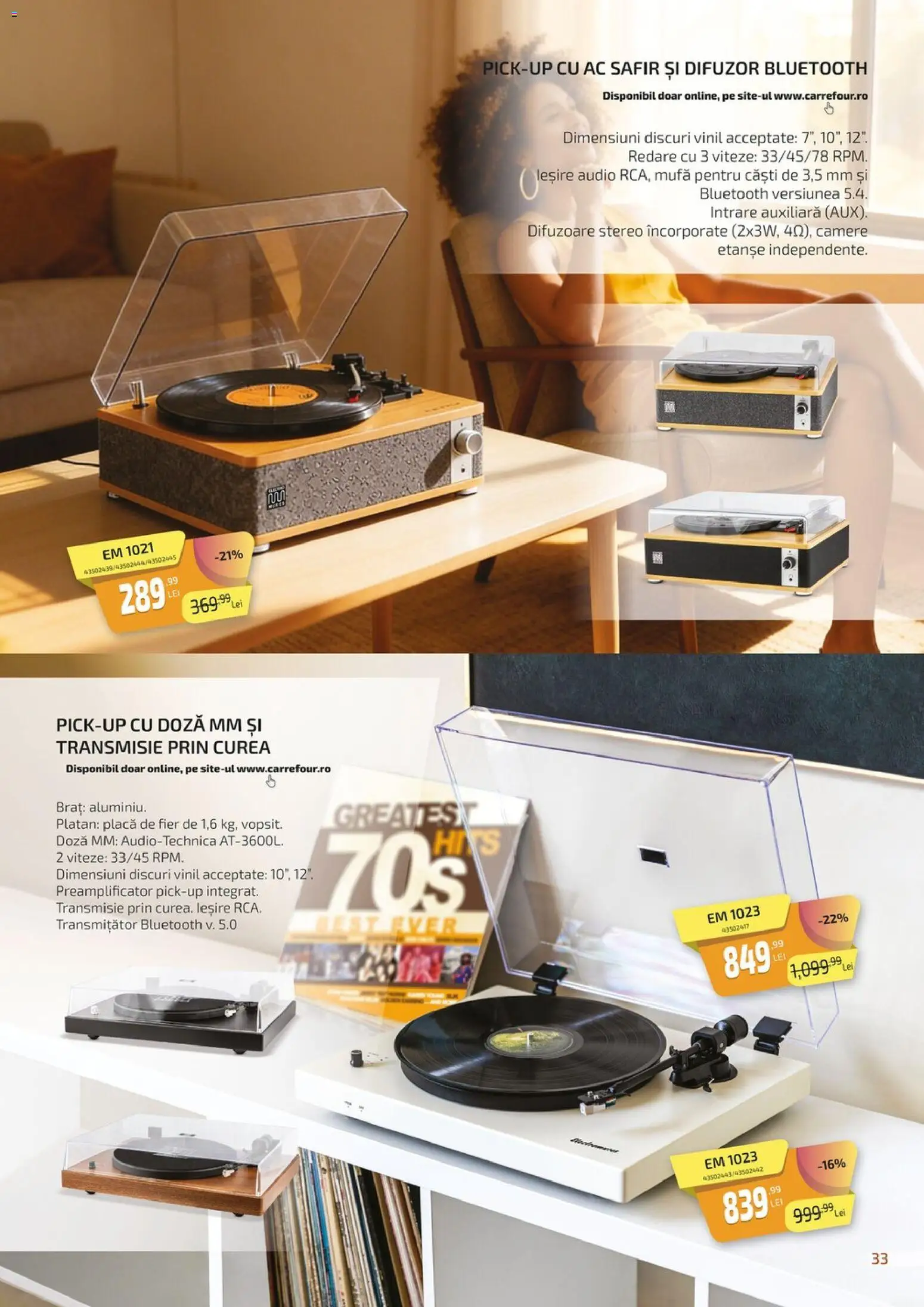 Catalog Carrefour 27 Februarie - 15 Aprilie 2026 | Pagina 33 | Produse: Curea, Audio, Căști, Difuzor