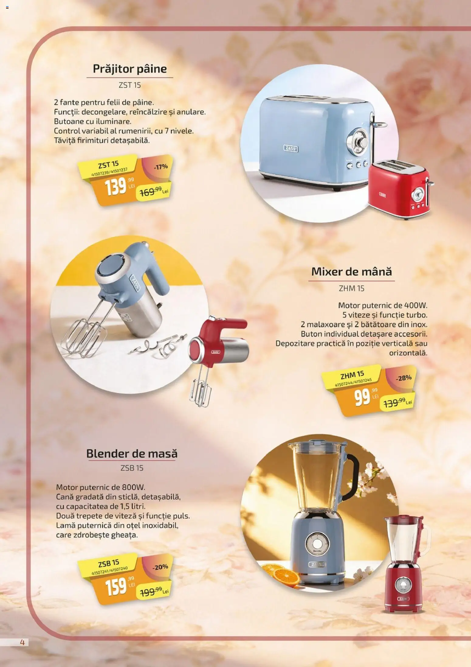 Catalog Carrefour 27 Februarie - 15 Aprilie 2026 | Pagina 4 | Produse: Blender, Mixer, Masă, Pâine