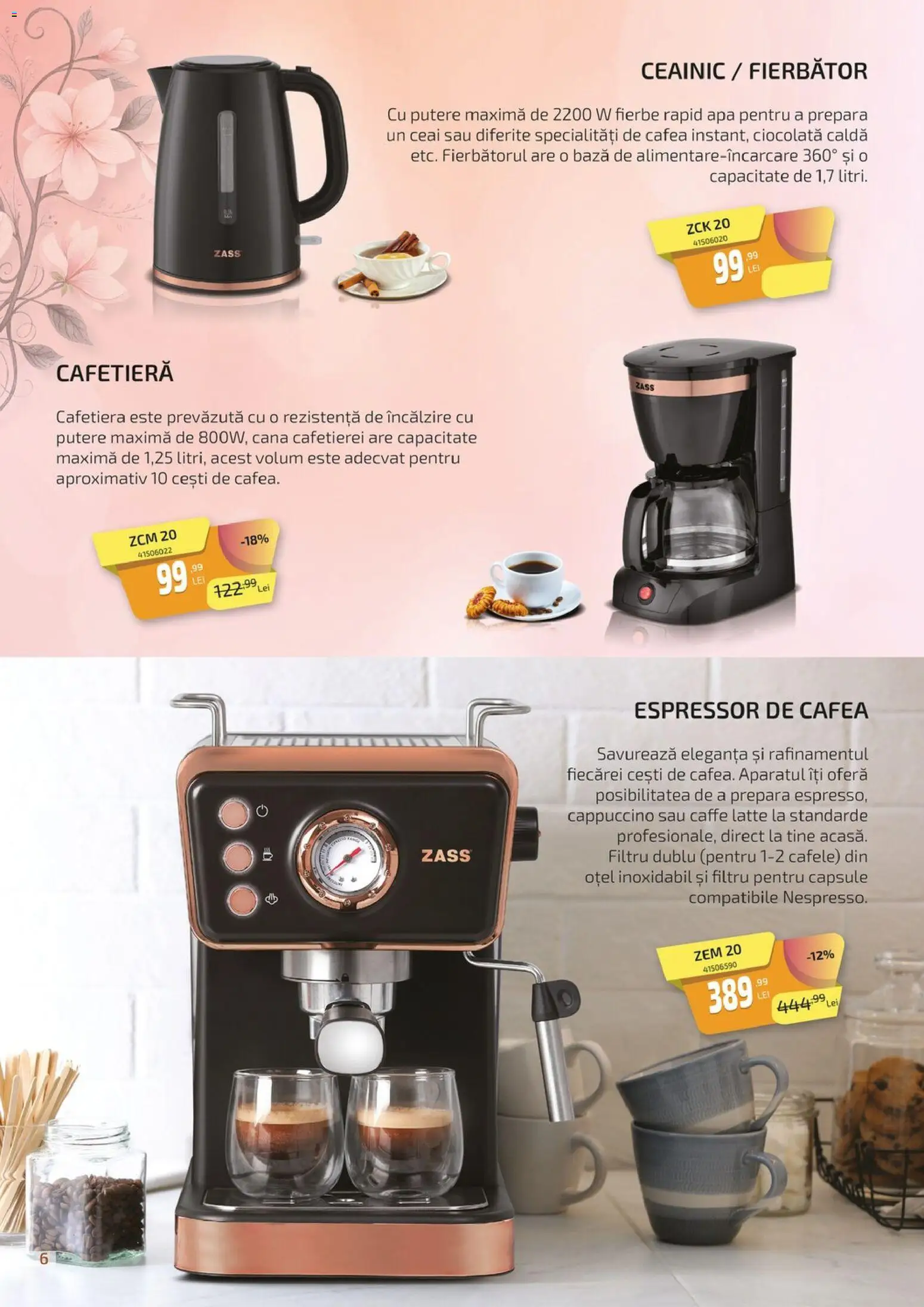 Catalog Carrefour 27 Februarie - 15 Aprilie 2026 | Pagina 6 | Produse: Cafetieră, Cafea, Ceai, Apă
