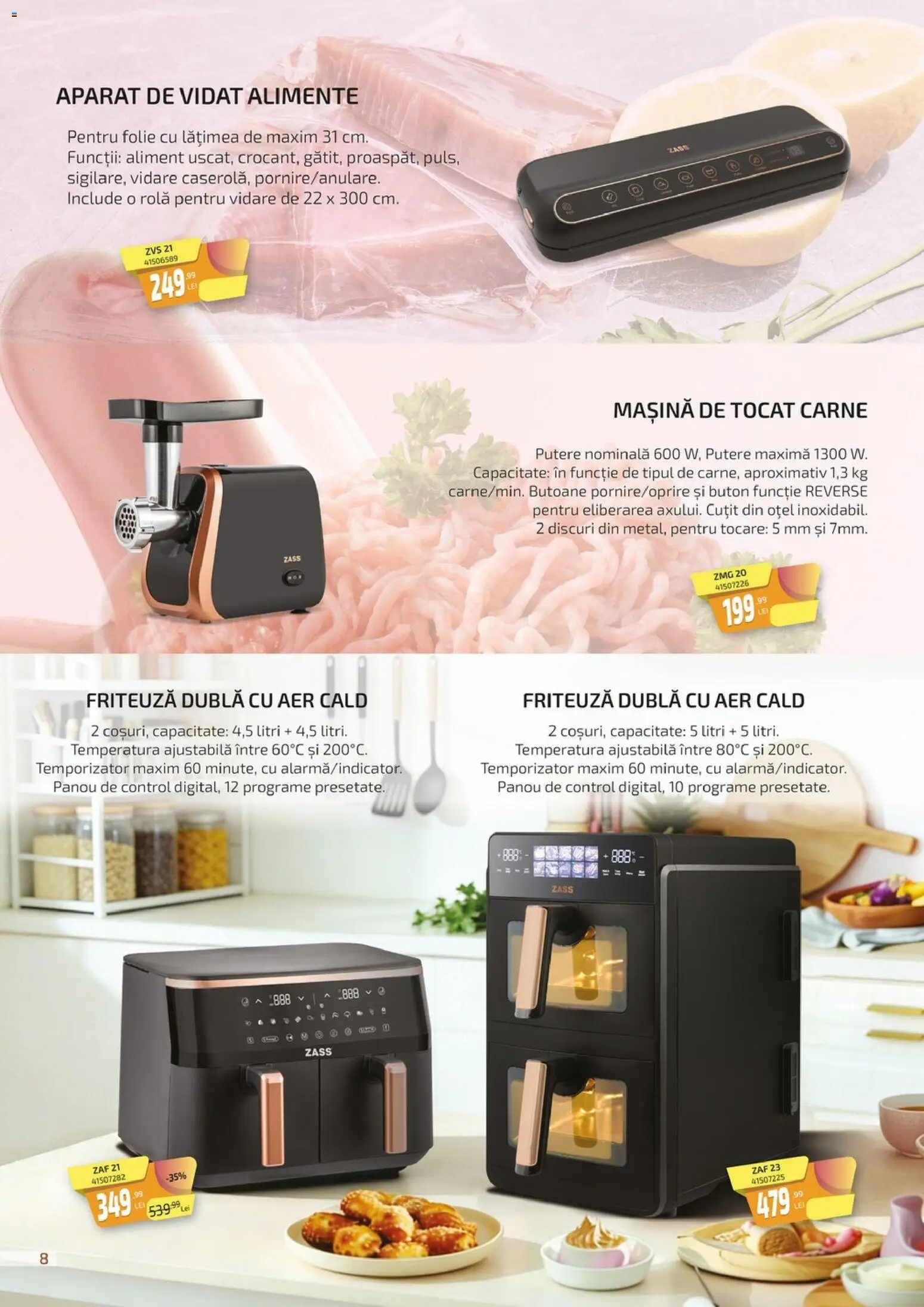 Catalog Carrefour 27 Februarie - 15 Aprilie 2026 | Pagina 8 | Produse: Mașină de tocat, Friteuză, Cuțit