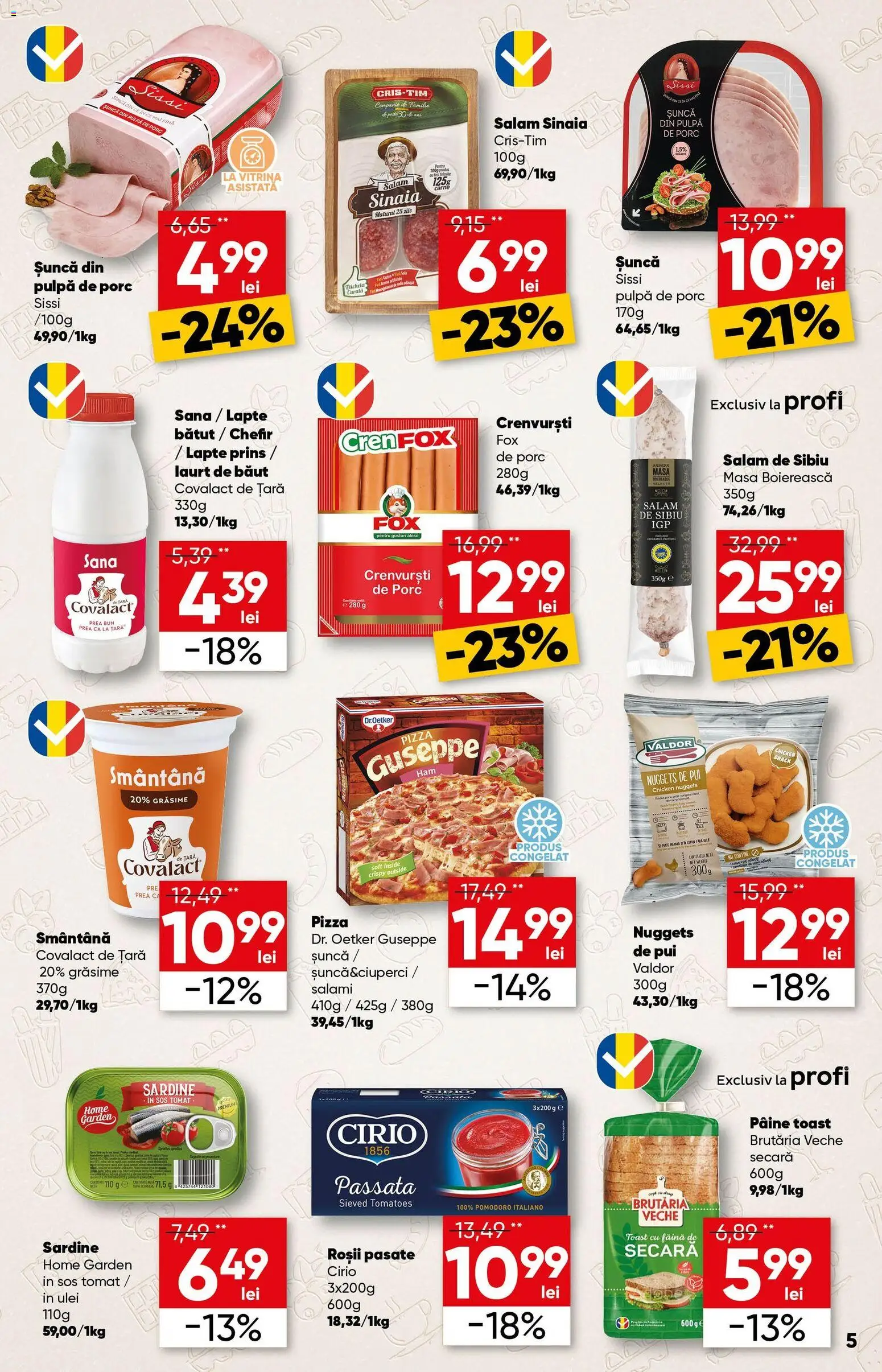 Catalog Profi 4 - 16 Martie 2026 | Pagina 5 | Produse: Masă, Pâine, Roșii, Smântână