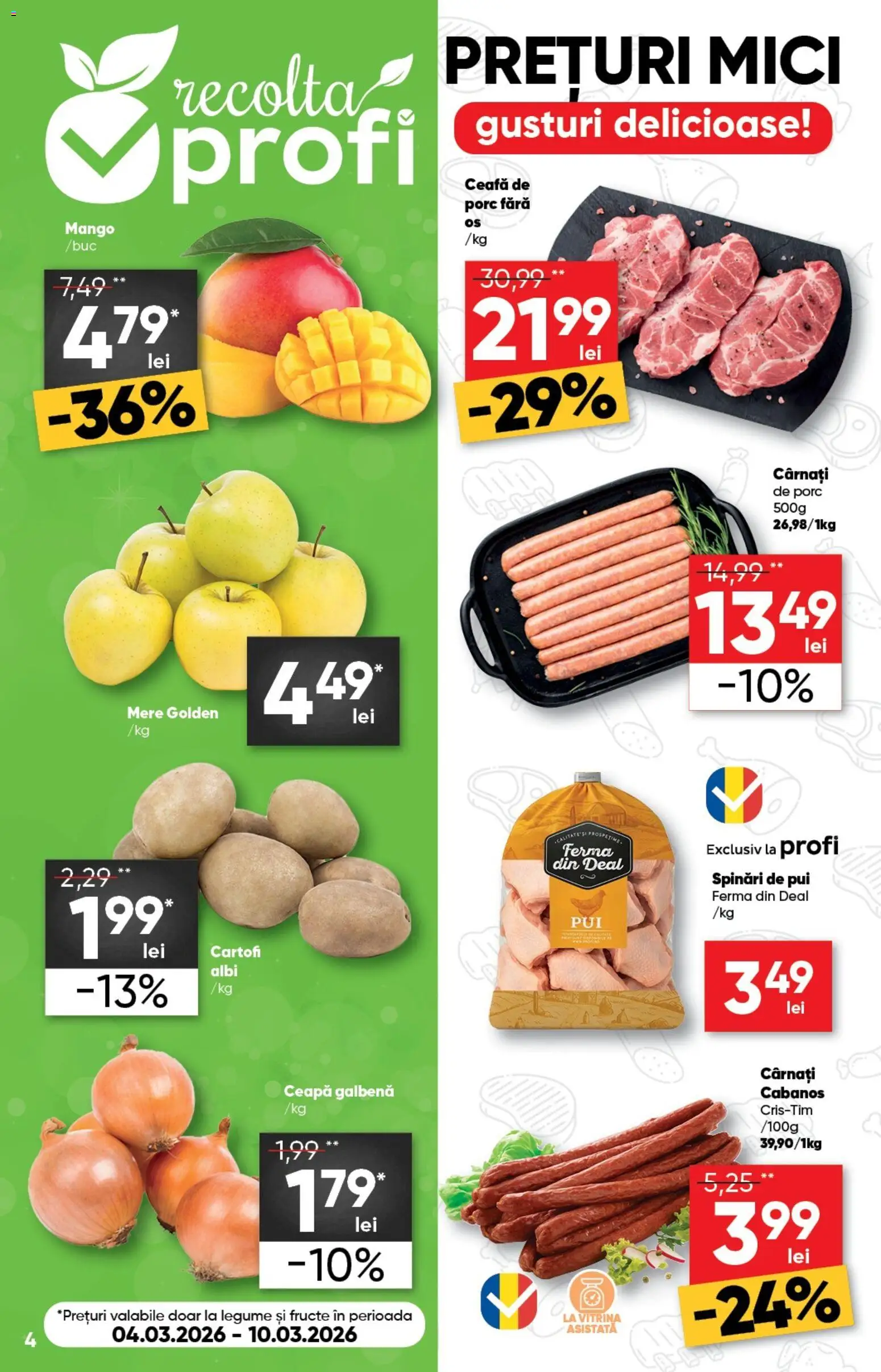 Catalog Profi 4 - 16 Martie 2026 | Pagina 4 | Produse: Vitrină, Mere, Legume, Fructe
