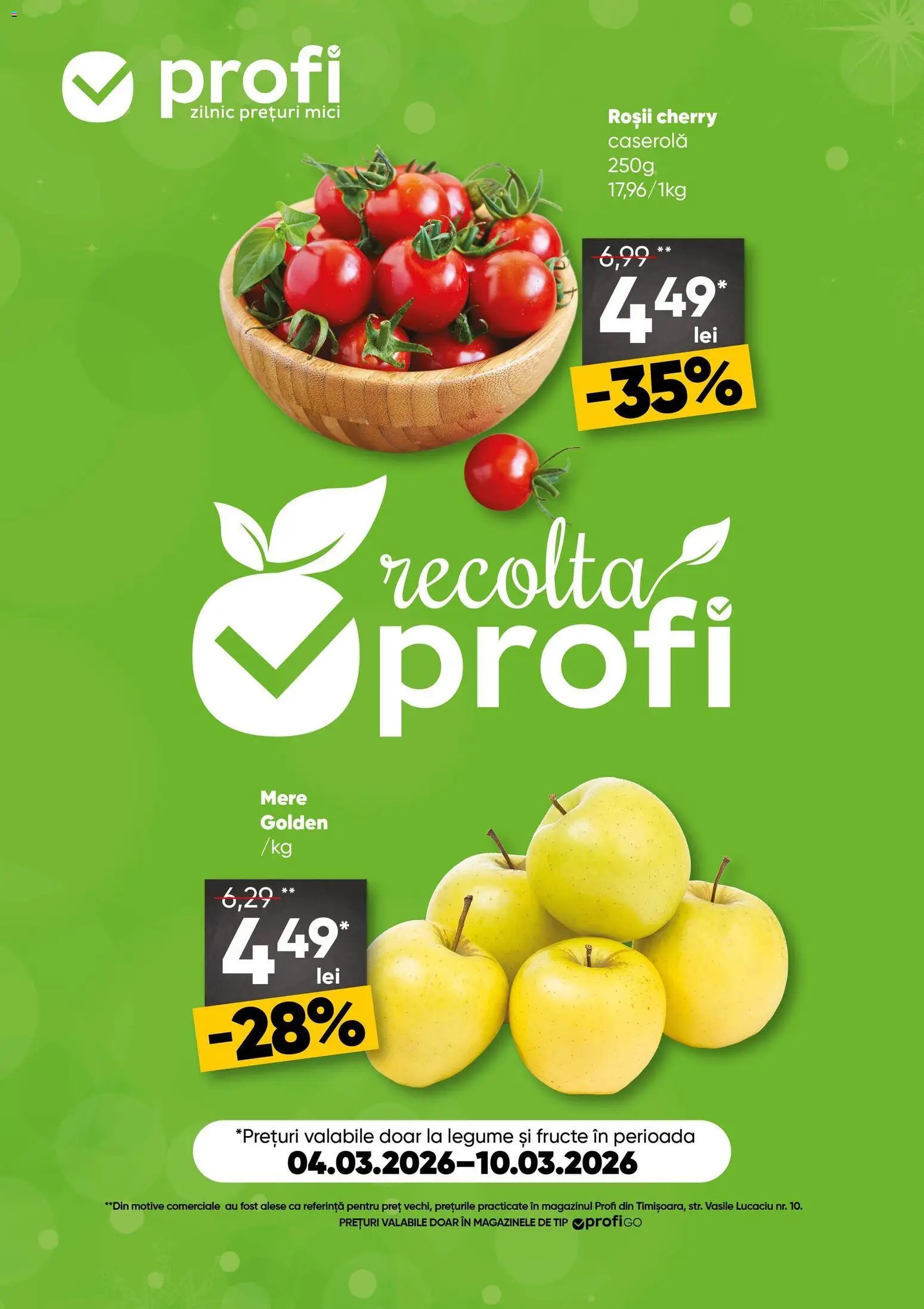 Catalog Profi 4 - 9 Martie 2026 | Pagina 1 | Produse: Mici, Mere, Roșii, Legume