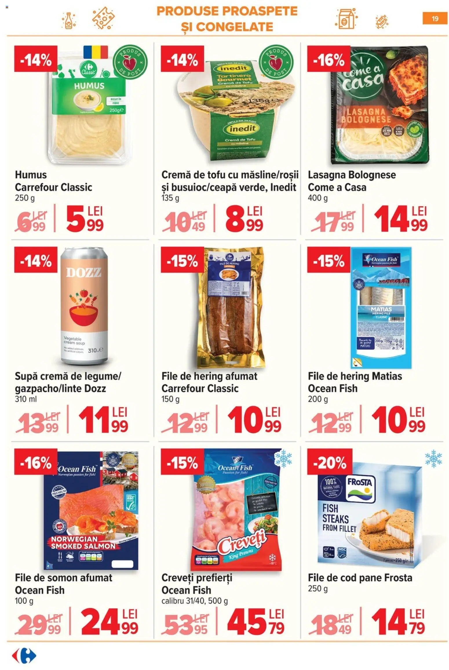 Catalog Carrefour 9 - 16 Martie 2026 | Pagina 22 | Produse: Lasagna, Cremă, Humus