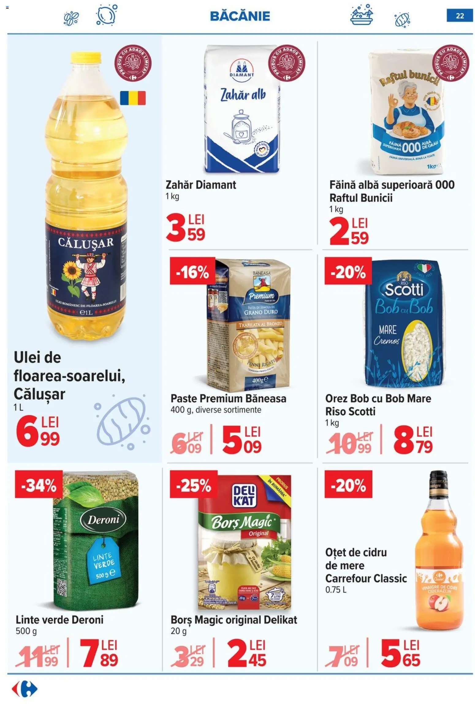 Catalog Carrefour 9 - 16 Martie 2026 | Pagina 25 | Produse: Borș, Oțet, Făină, Mere